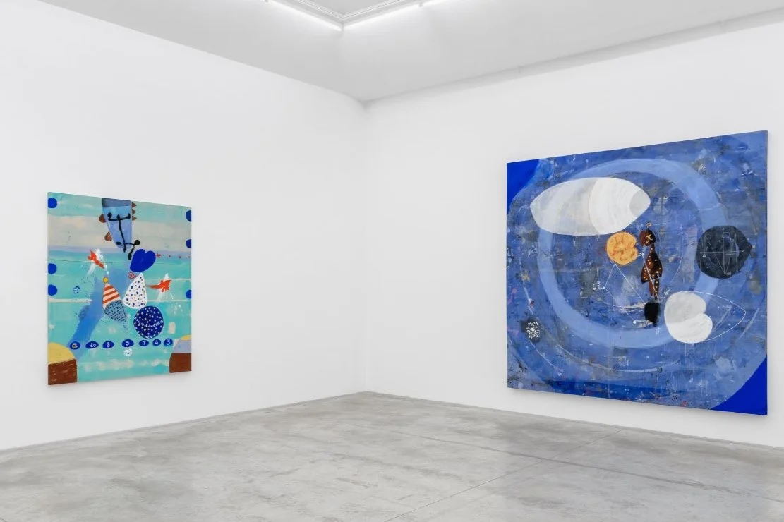 Ouattara Watts Constructs Intricate Dialogues Between Cultural and Iconographic Systems @ Almine Rech in Paris