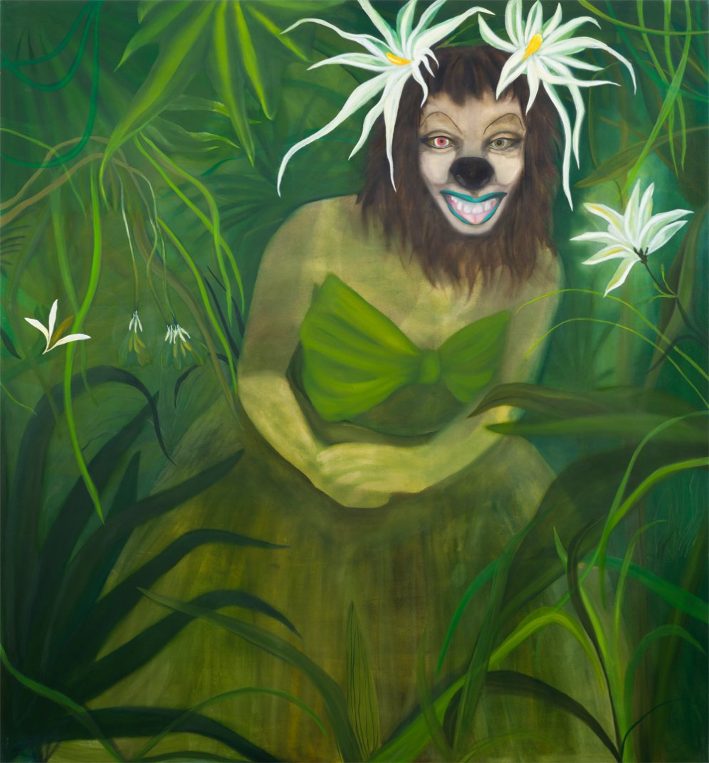   Dream in Green,  2021 Oil on canvas 84 x 78 Image courtesy of the artist and Galerie Droste 