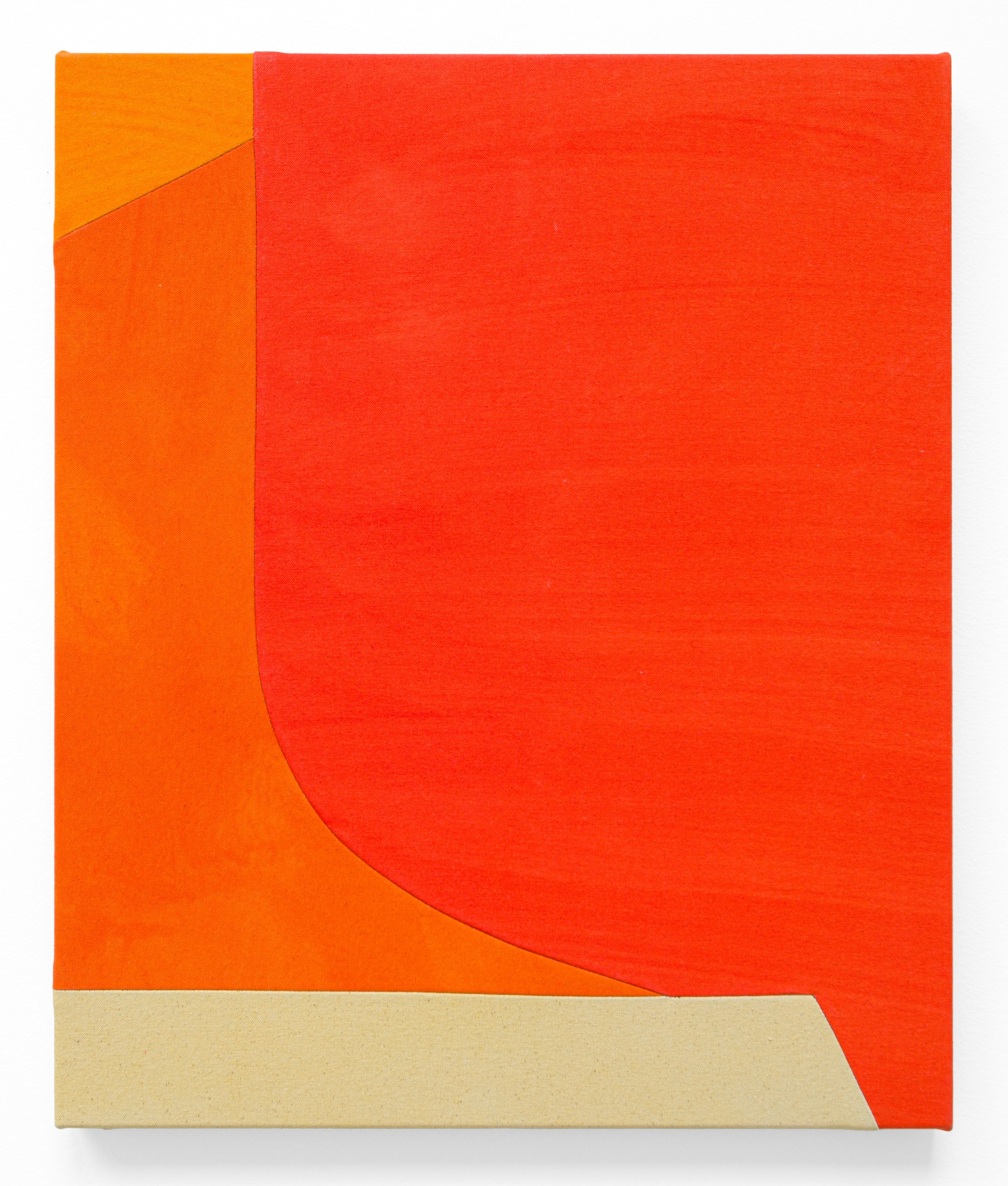   Sarah Crowner ,&nbsp; Untitled Orange , 2023,&nbsp;acrylic on canvas, sewn,&nbsp;30 x 24 in. (76.2 x 61 cm). Courtesy of the artist and Various Small Fires, Los Angeles / Dallas / Seoul. 