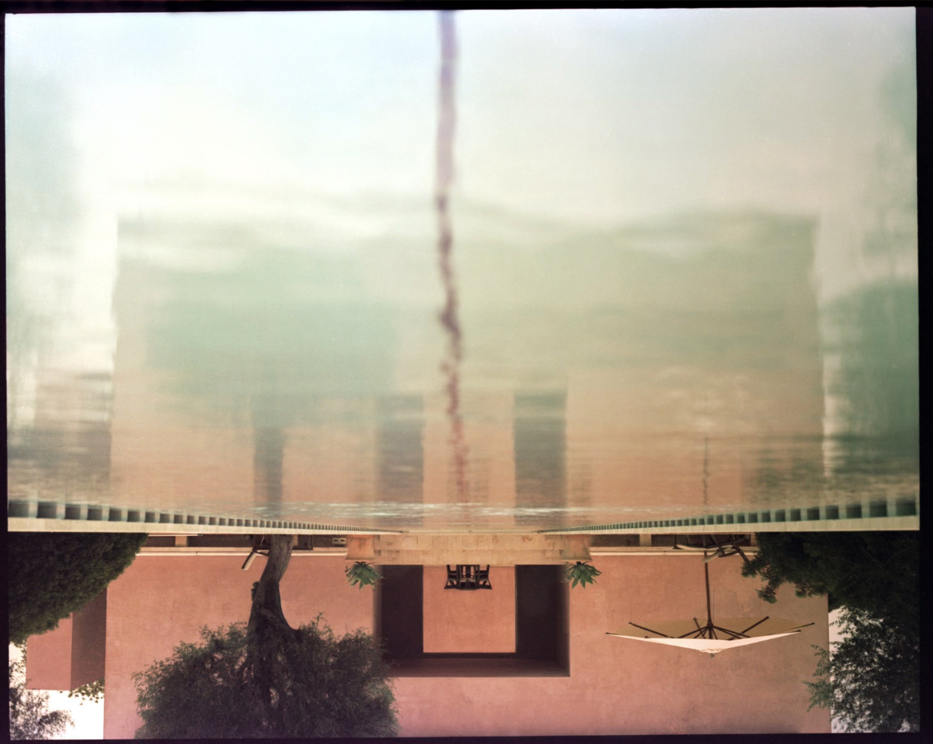   Pool Reflection , Neurendorf House, Mallorca, 13 x 19 in, exhibition fiber print, 2024. 1 AP, Ed. of 3 