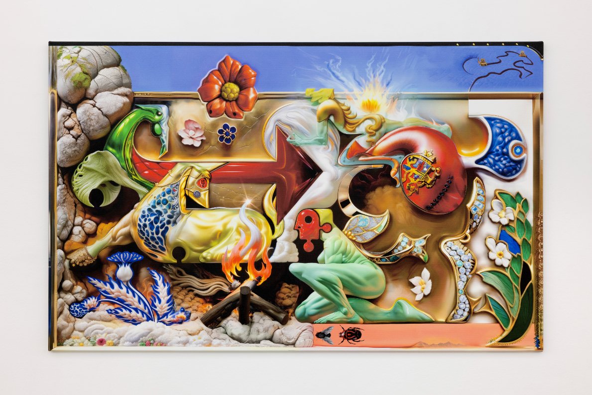  Kévin Bray  The last fire together   (2024) Pigment print and varnish on canvas 39 3/8 x 63 in 