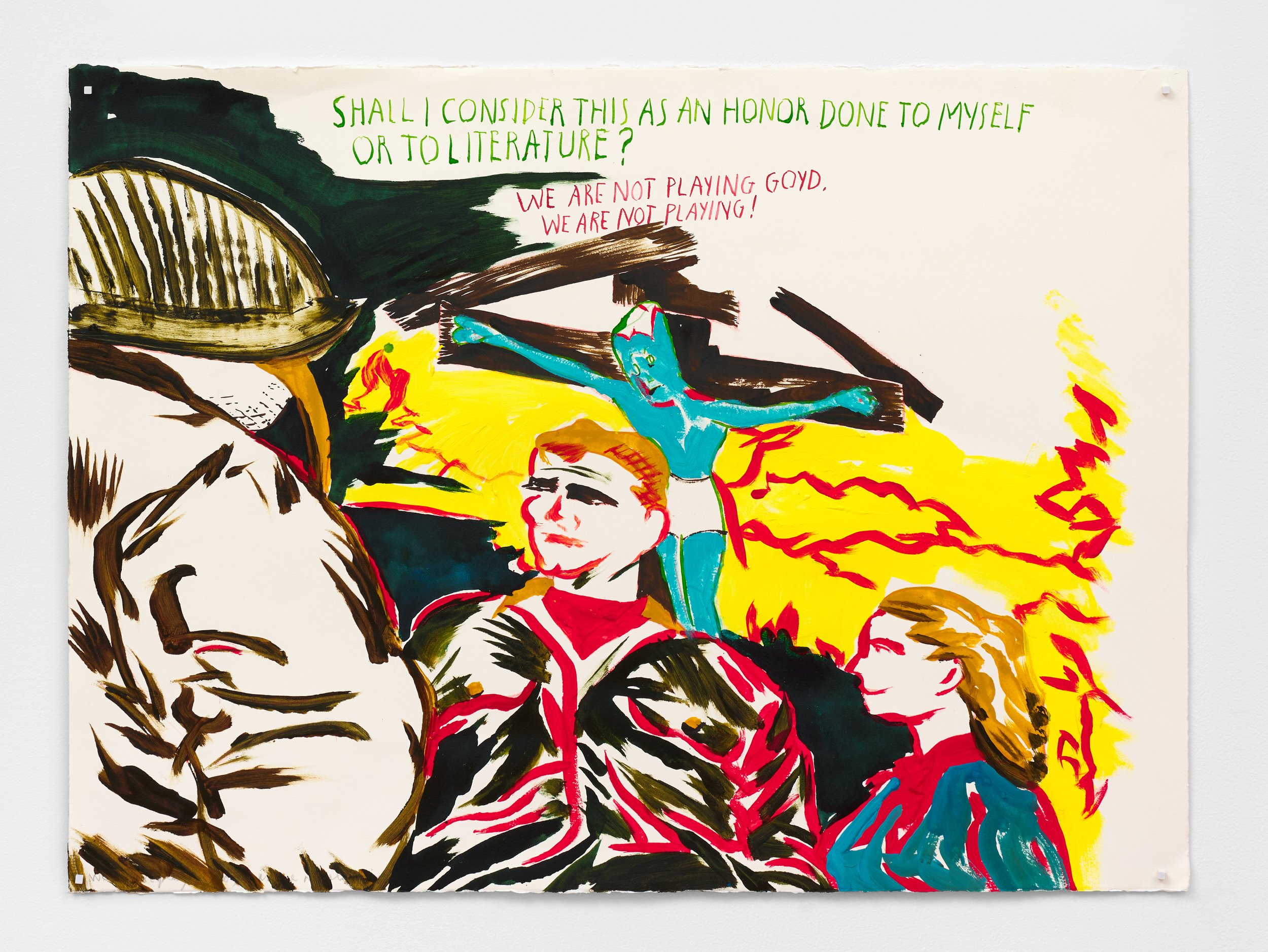  Raymond Pettibon   Untitled (Shall I consider...) , 2024   acrylic and ink on paper  22 x 30 in. 