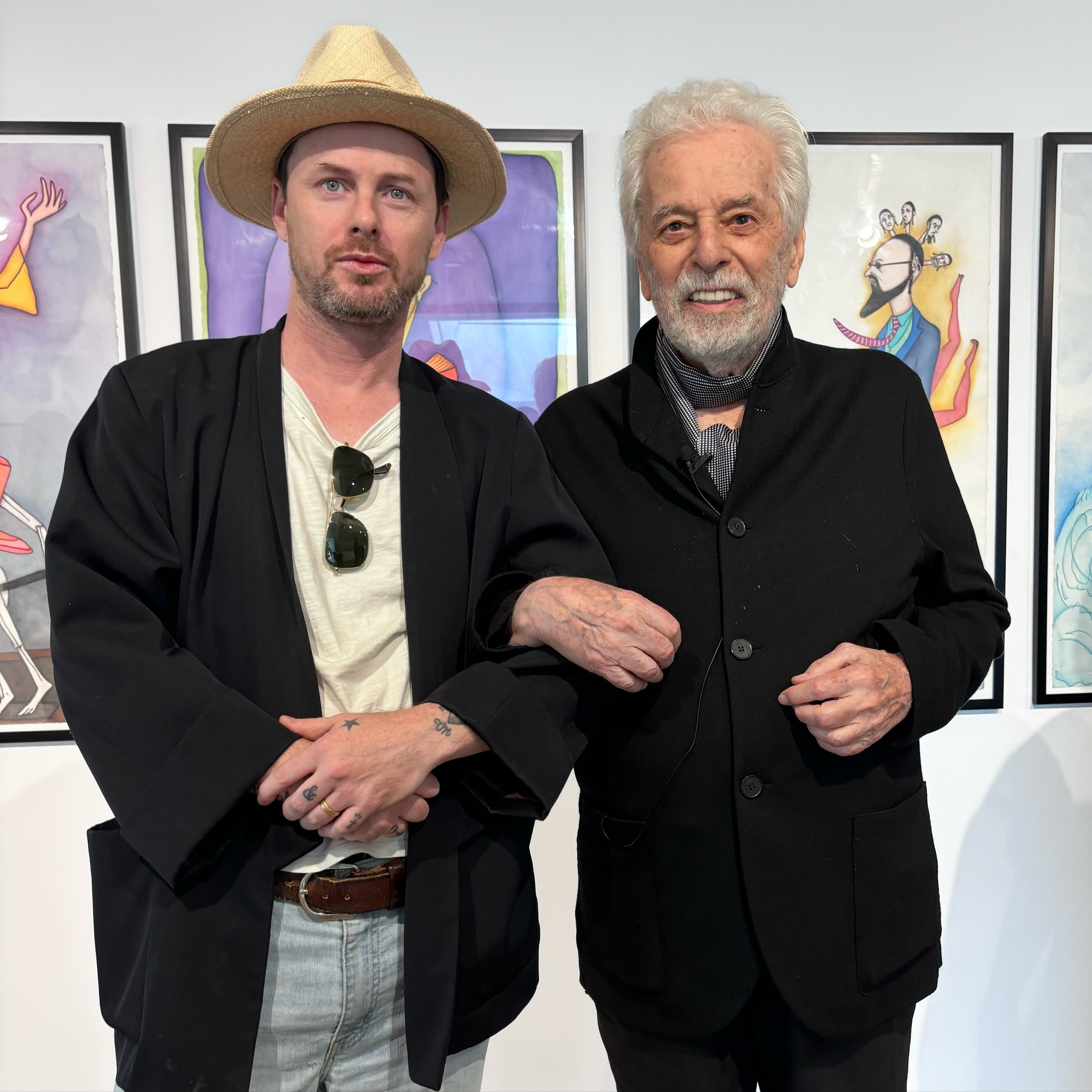 Santa sangre! The legendary @alejandro.jodorowsky has made a rare trip to LA for an @am_cinematheque retrospective of his films playing this weekend at the Egyptian Theatre and a brilliant dual exhibition of works by himself and his wife @pascale_mon