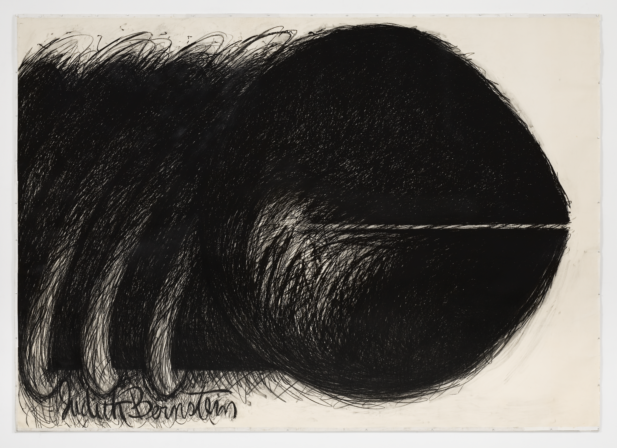  Judith Bernstein,  Horizontal , 1973 charcoal on paper, 108 x 150 inches courtesy of the artist and Kasmin Gallery, NY collection of The Metropolitan Museum of Art, New York 