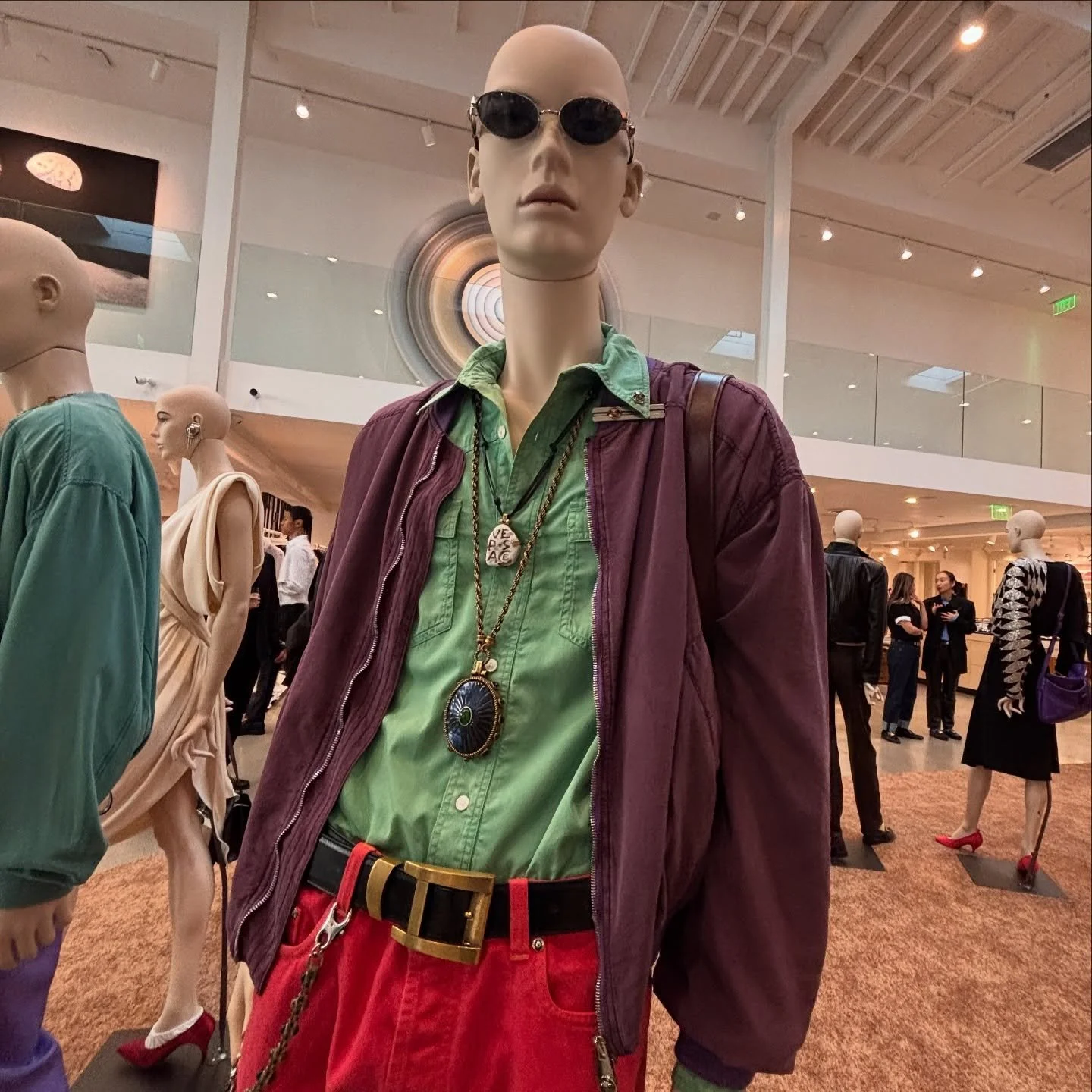 First stop off the plane from Paris for an up close and personal peek at Dario Vitale&rsquo;s brilliant and romantic debut collection for @versace at @justoneeye in Los Angeles . A brilliant collection of high and low materiality&mdash;from silk to d