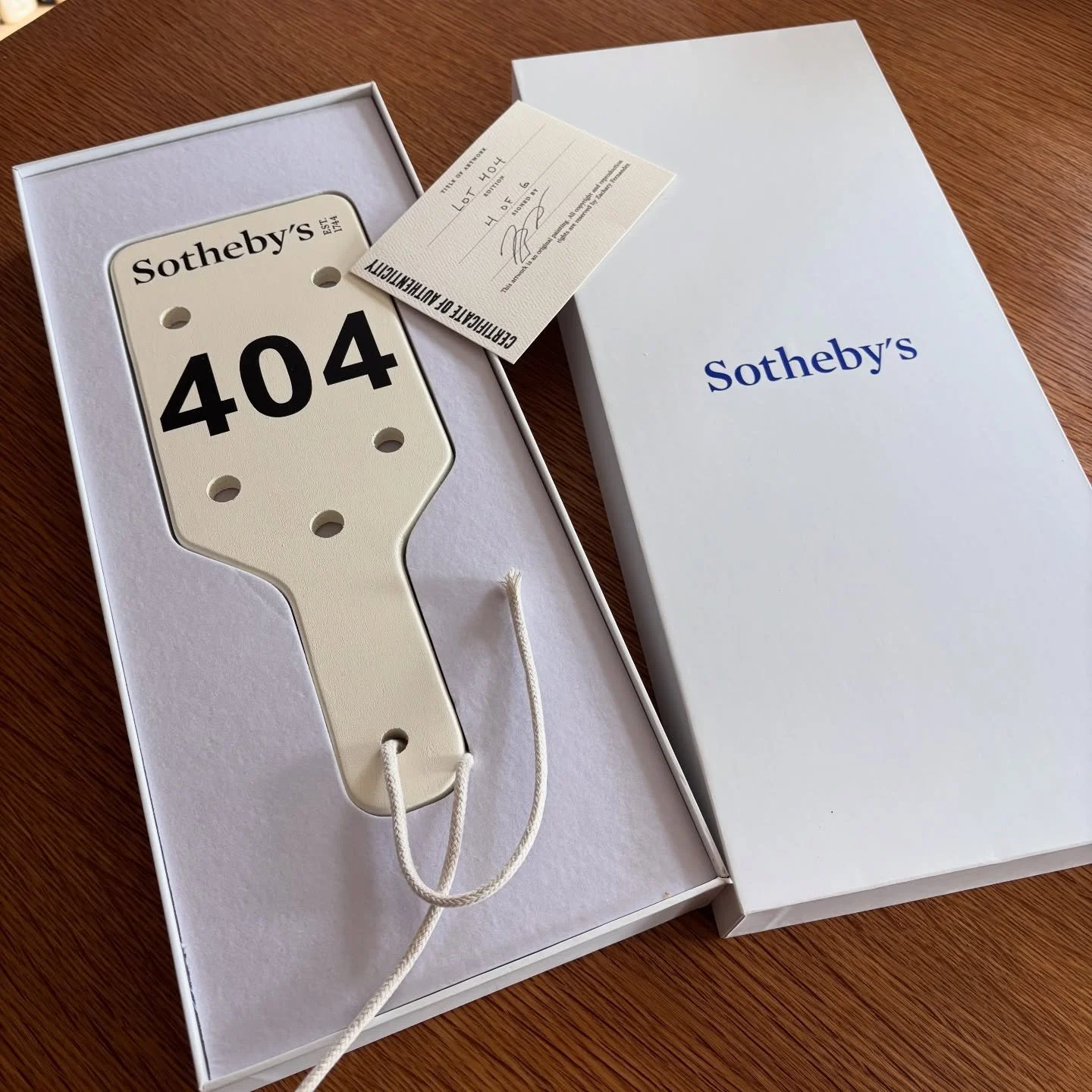 New acquisitions. Just before Christmas, we received what looked like an impeccably official package from @sothebys. Maybe an invite. Holiday surprise deliveries from luxury brands aren&rsquo;t unusual. On closer inspection, it was an editioned artwo