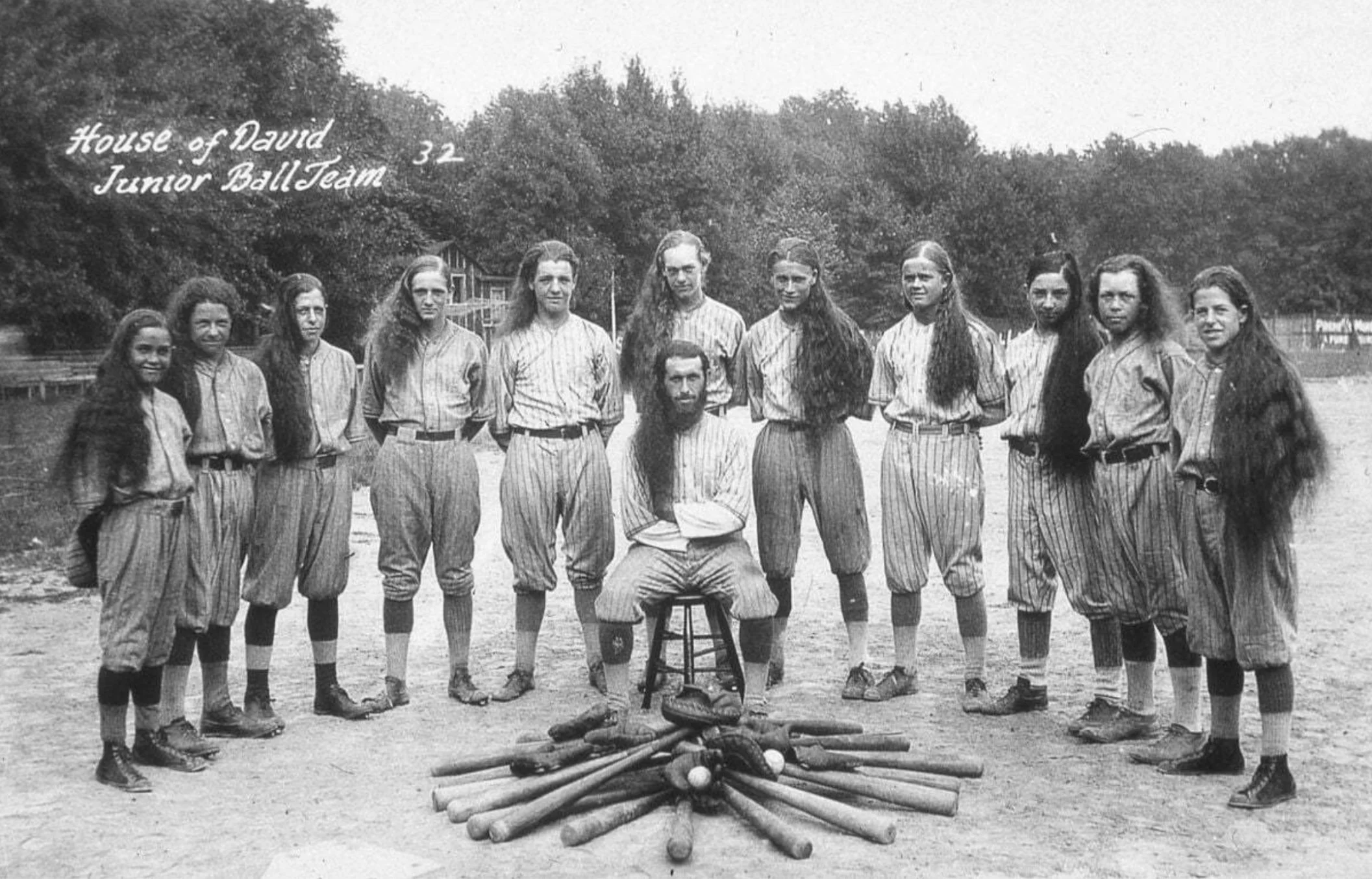 House of David Junior Ball Team, House of David, Benton Harbor, Michigan, ca. 1930s. Postcard Communal Societies Collection, Hamilton College 