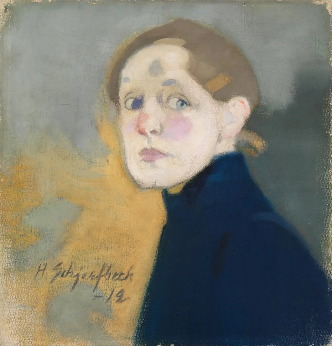  Helene Schjerfbeck  Self-Portrait  (1912) Oil on canvas 17 1/8 × 16 1/2 in. (43.5 × 42 cm) Photo: Finnish National Gallery / Yehia Eweis 