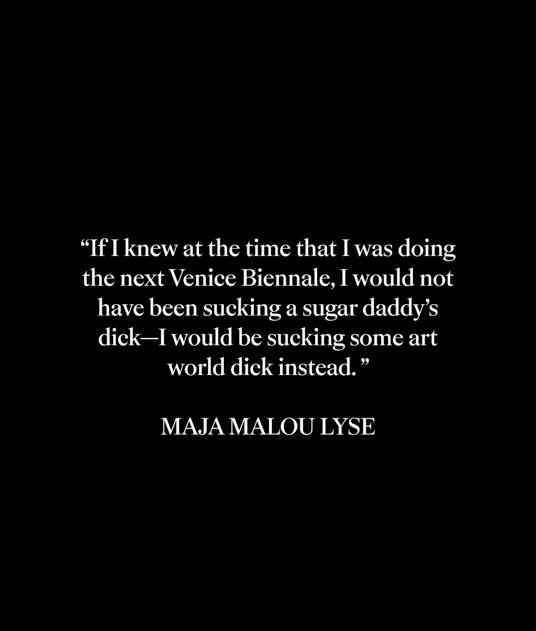 Maja Malou Lyse (@habitual_body_monitoring2 ) for the @danishpavilion - A musical built inside a sperm bank: where image, desire, and performance collide at the edge of a fertility crisis.

In Autre&rsquo;s SS25 Desire issue Zoe Chait spoke to Lyse a