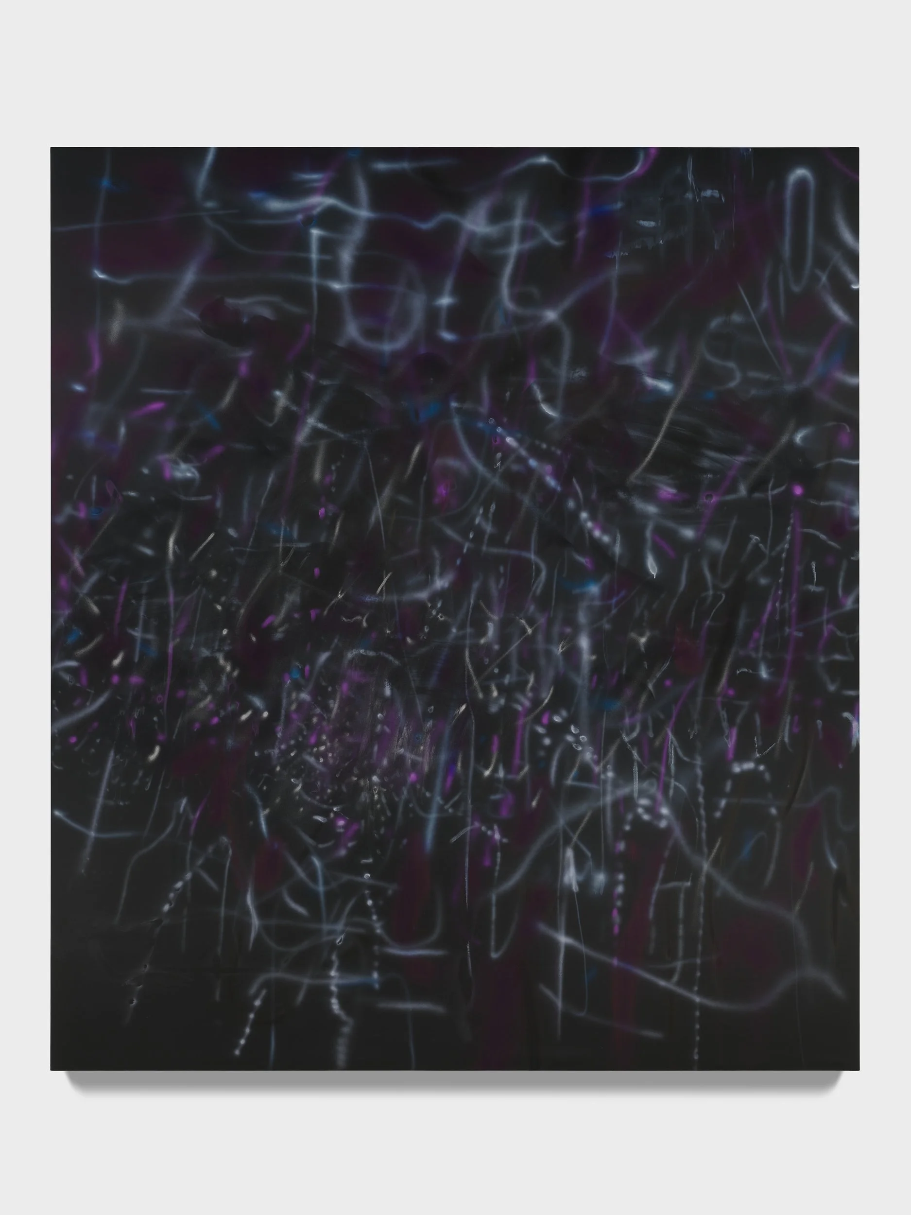  Julie Mehretu  Inside Totality (what the eyes cannot hold) , 2025-2026 Ink and acrylic on canvas 96 × 84 in (243.8 × 213.4 cm) 