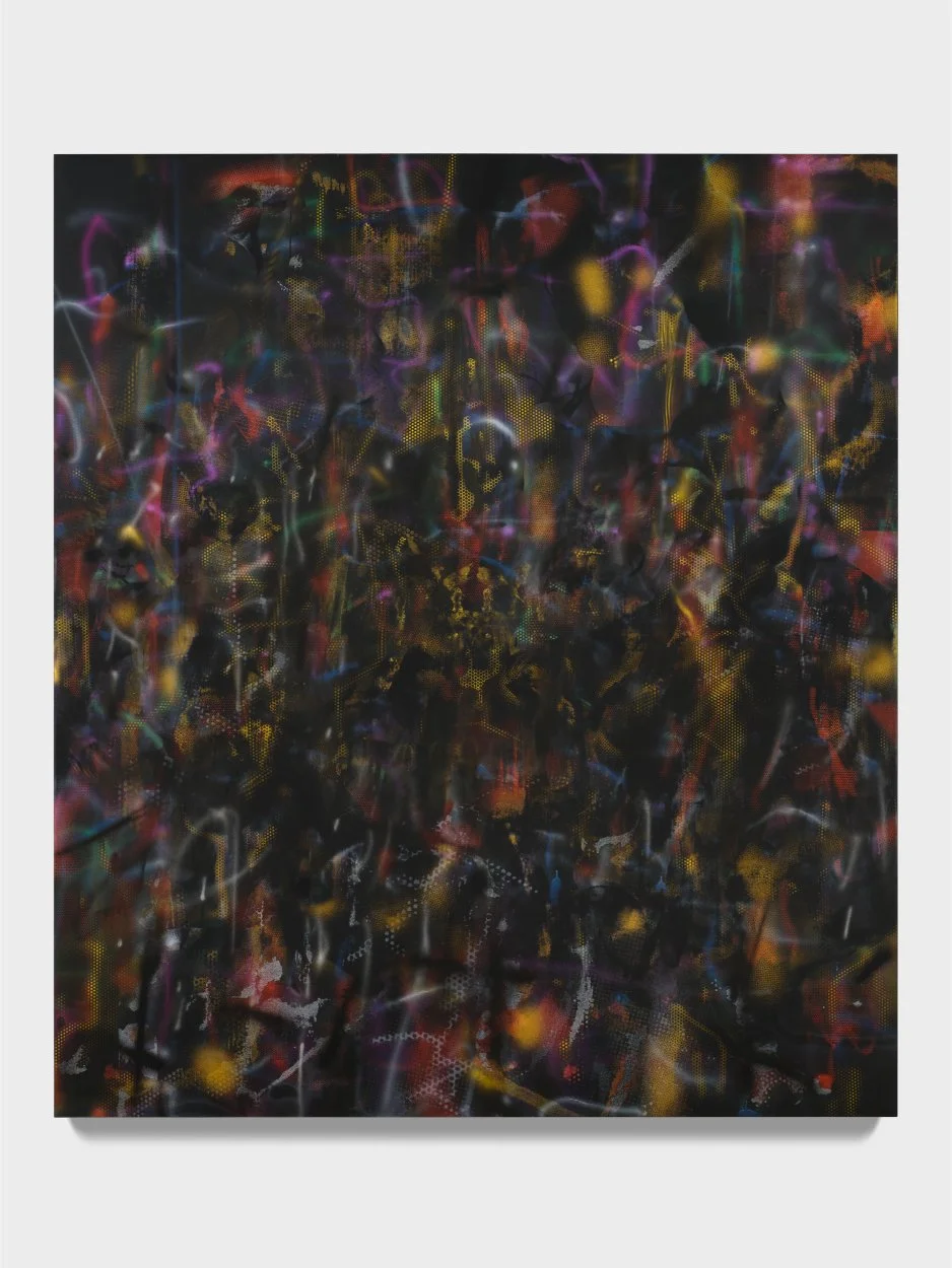  Julie Mehretu  Inside Totality (what the psyche cannot hold) , 2025-2026 Ink and acrylic on canvas 96 × 84 in (243.8 × 213.4 cm) 