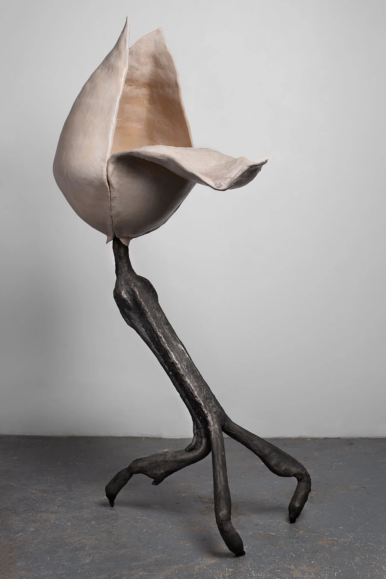  Alison Kudlow Catch, 2026 Ceramic, glass, cast iron 42h x 12w x 22d in 106.68h x 30.48w x 55.88d cm Courtesy of the artist 