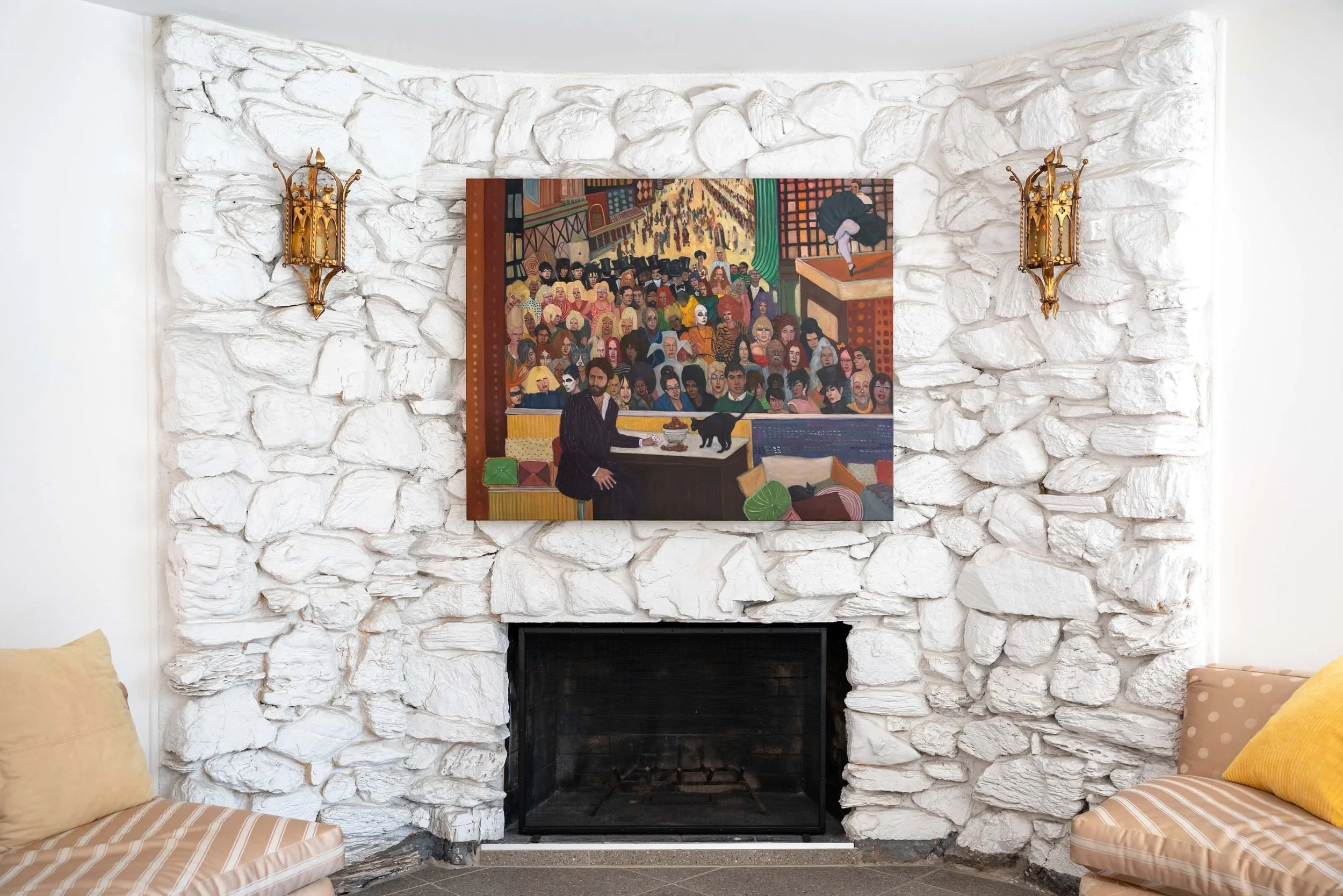  Joseph Geagan  The Seven-deuce Off-suit , 2026 Oil on linen 40 x 50 inches courtesy of artists and Lomex Las Vegas 