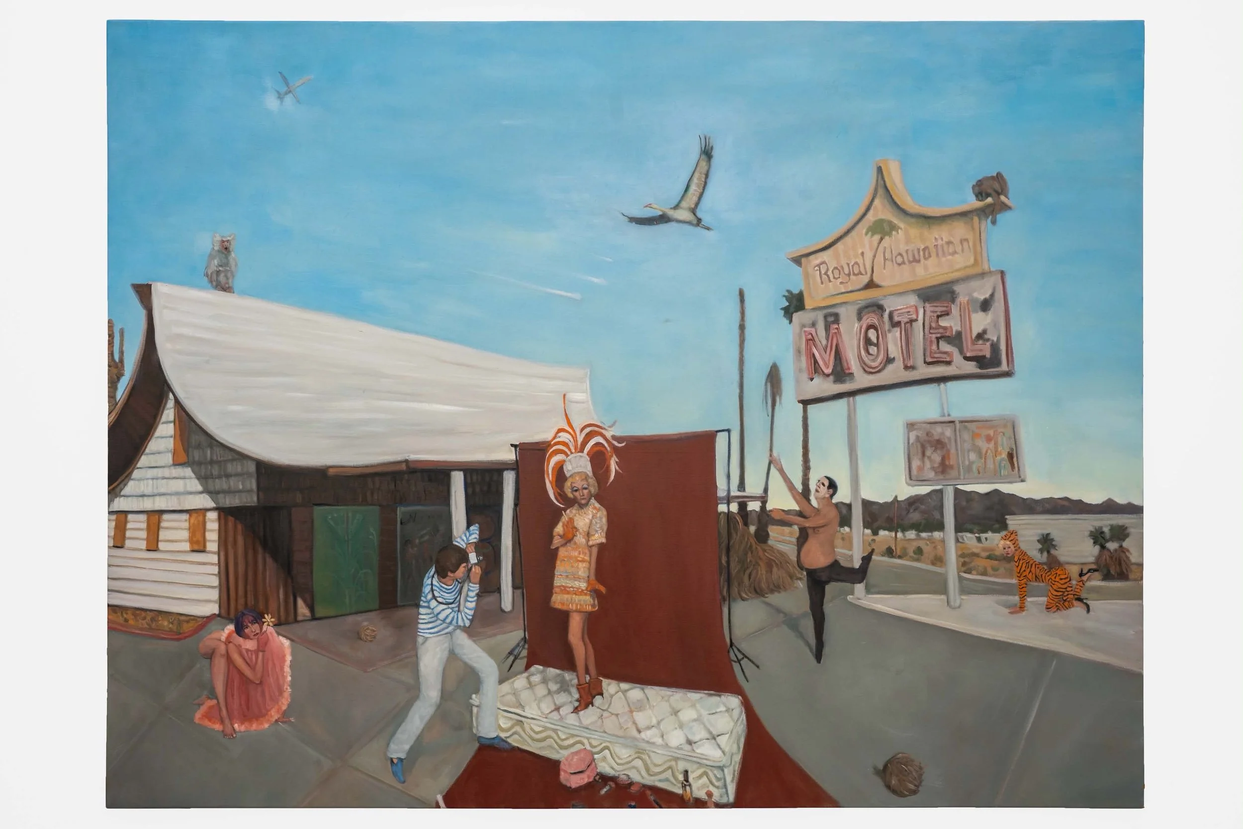  Joseph Geagan  The Royal Hawaiian , 2026 Oil on linen 38 x 50 inches courtesy of artists and Lomex Las Vegas 