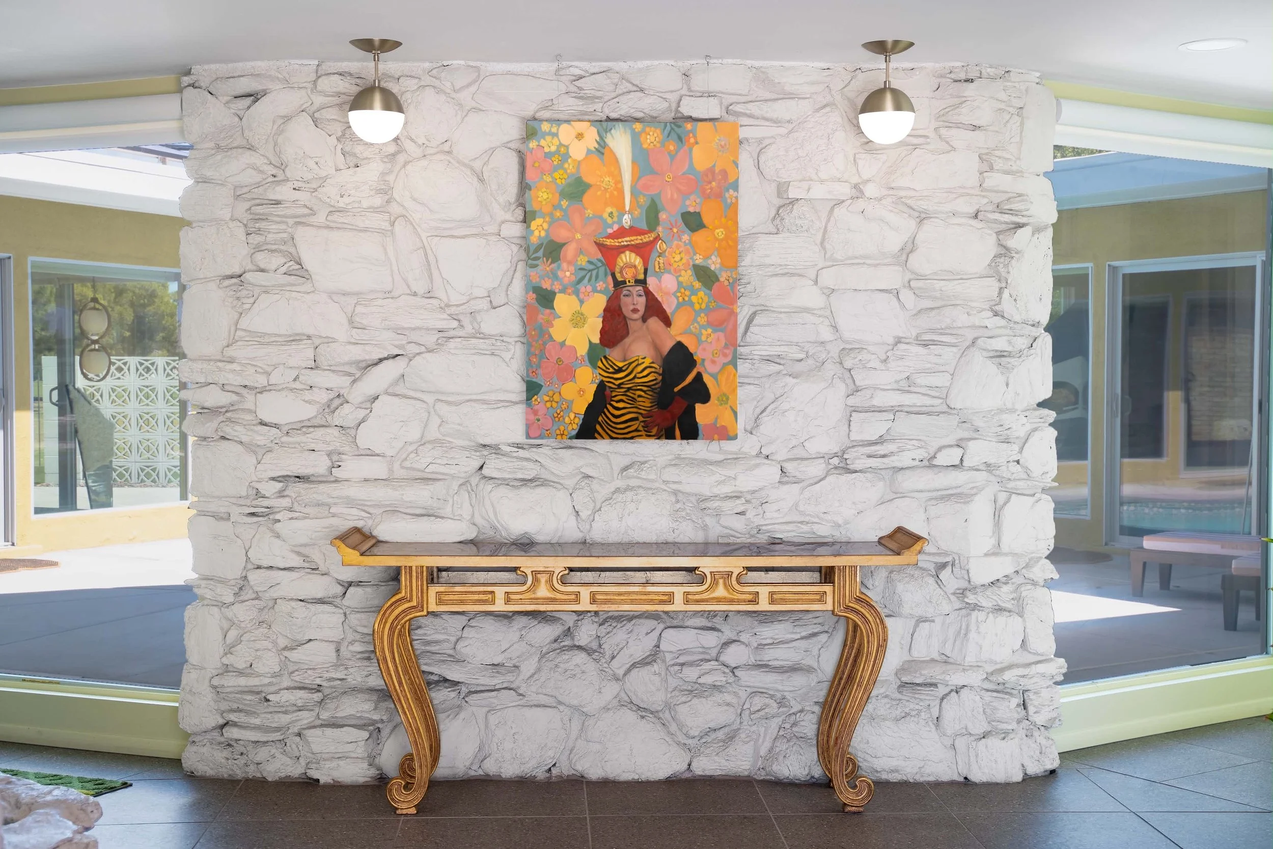  Joseph Geagan  The Ringmistress , 2026 Oil on linen 36 x 24 inches courtesy of artists and Lomex Las Vegas 