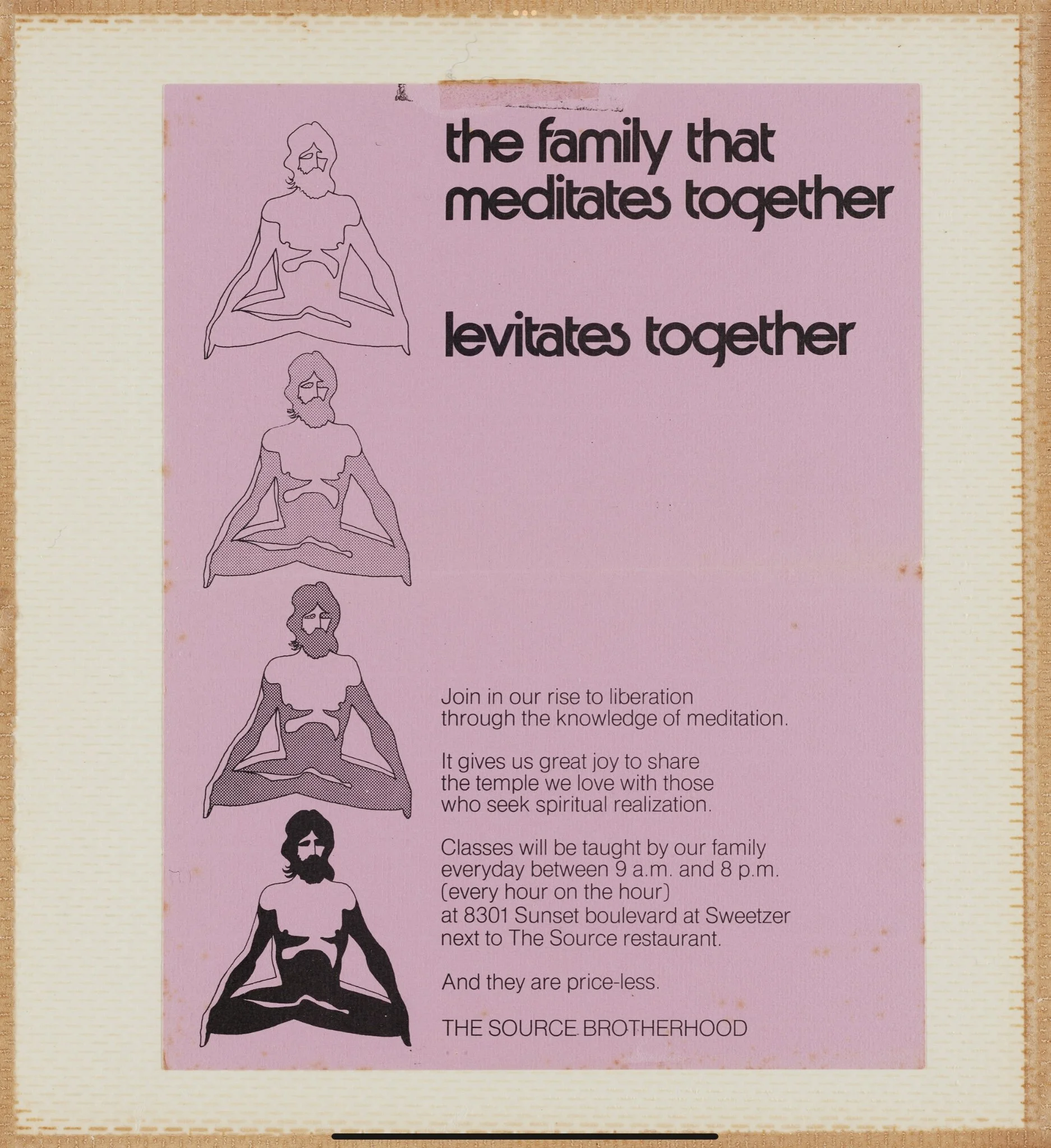 ‘The family that meditates together levitates together’ image