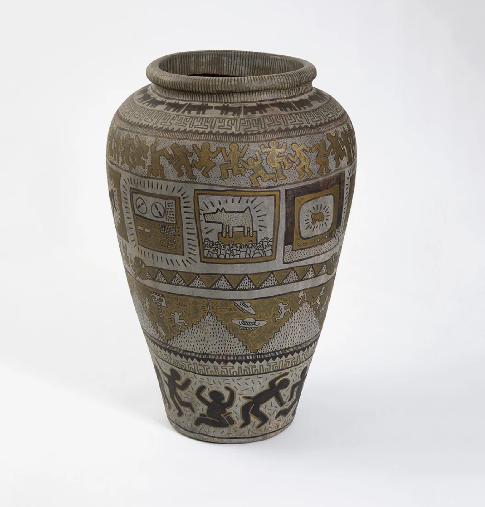 A vase by Keith Haring