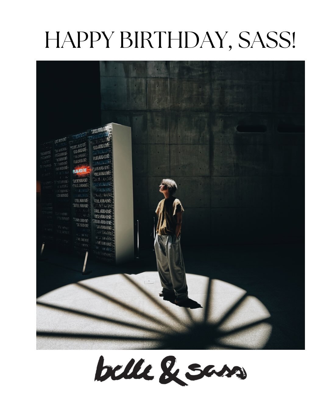 Rain or shine. 
Light and shadow. 
It&rsquo;s all about the contrast and the interest it creates. 
The conditions don&rsquo;t matter. You do. 
She shows up. She shines. She laughs and she cares. We love you, Sass