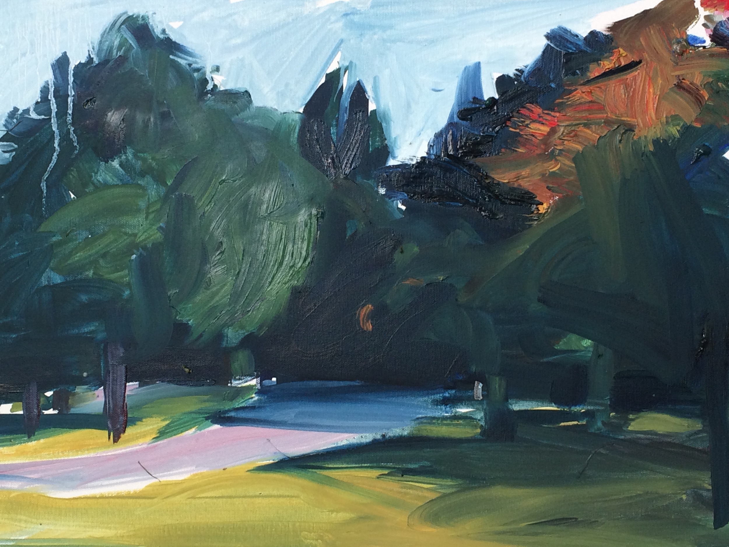 By the Lido, 2015 oil on board 40 x 50cm