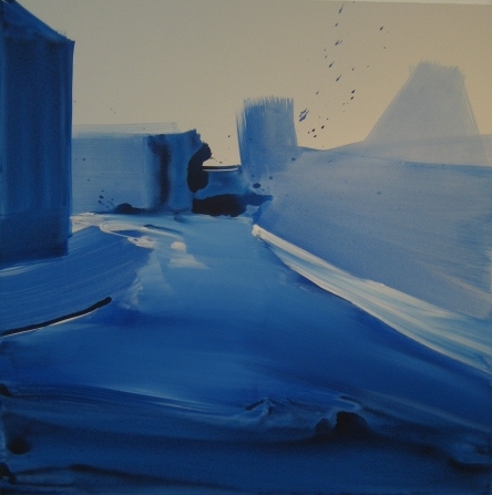 Wallis Road, 5ft x 5ft, watercolour on canvas 2007