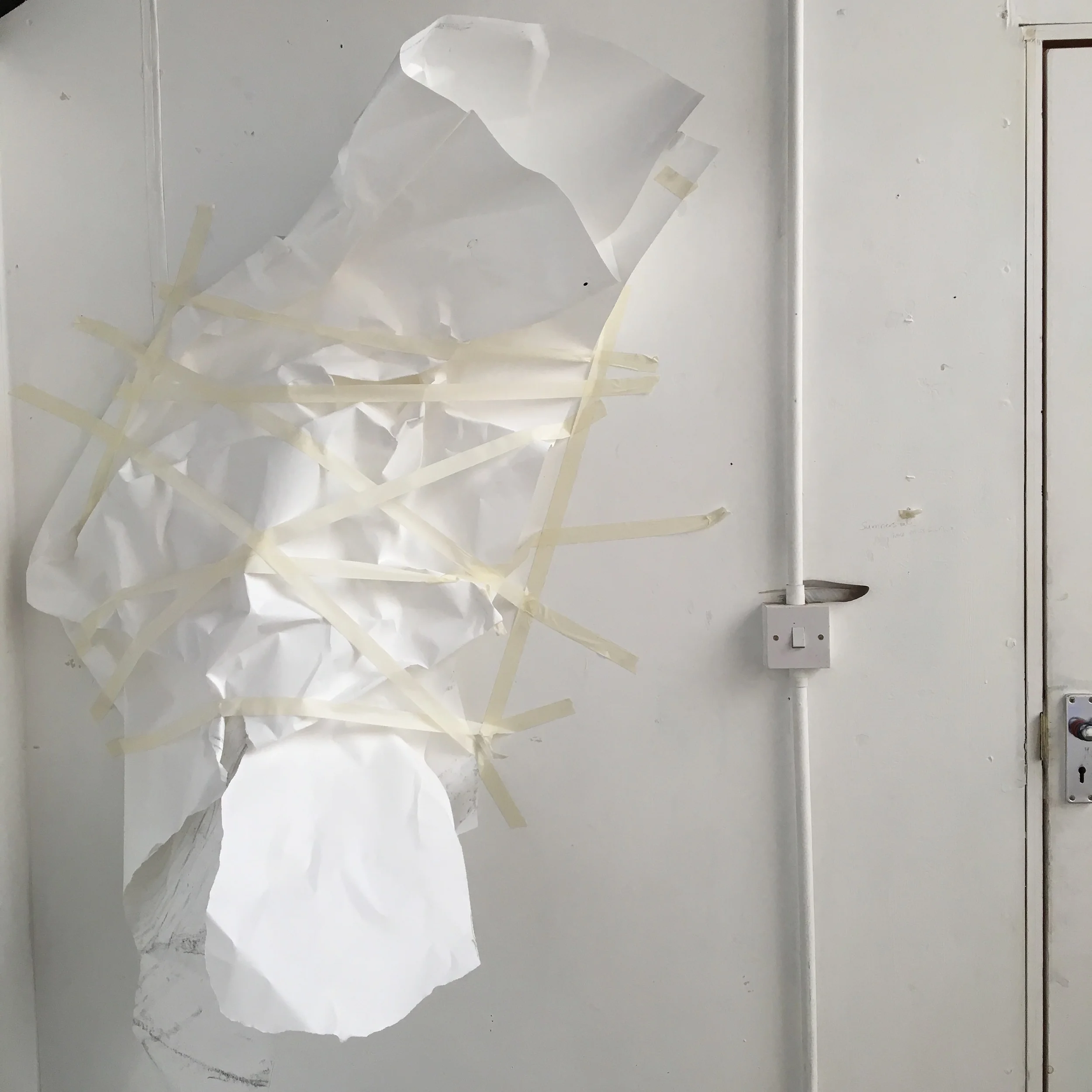 Crucifixion 2016 paper and masking tape 