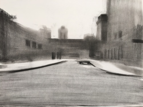 Wallis Rd, 2016 Charcoal on A2 paper