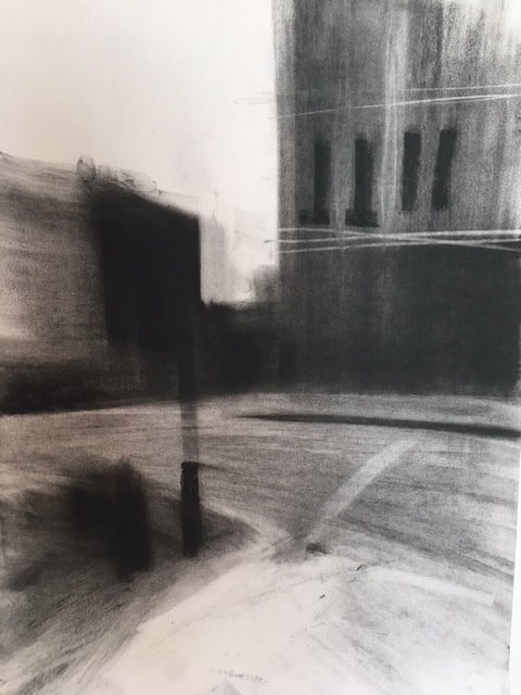 Kentish Town, 2017 charcoal on A3 paper