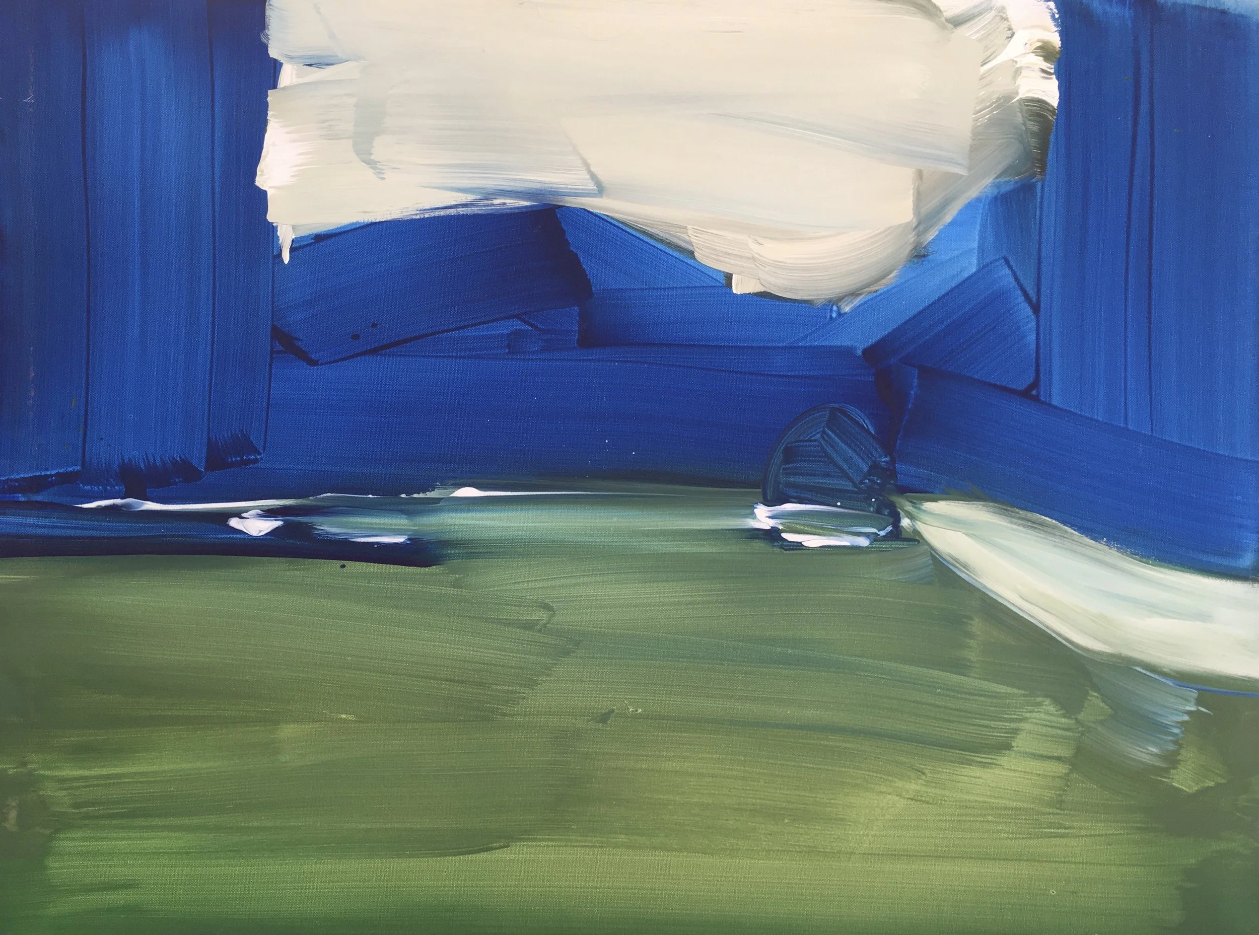 Road, watercolour and emulsion on canvas