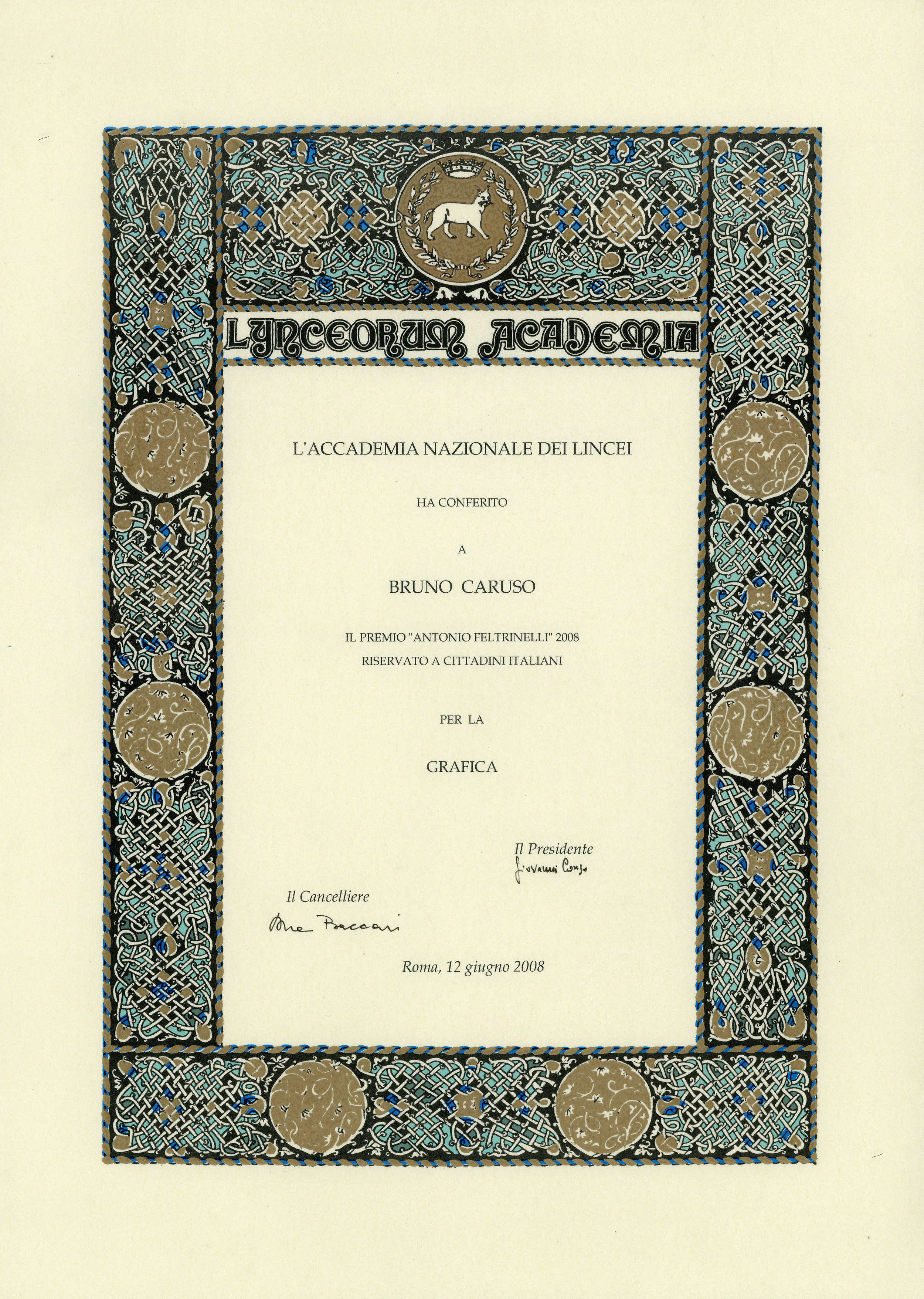 Antonio Feltrinelli Prize, Accademia Nazionale dei Lincei