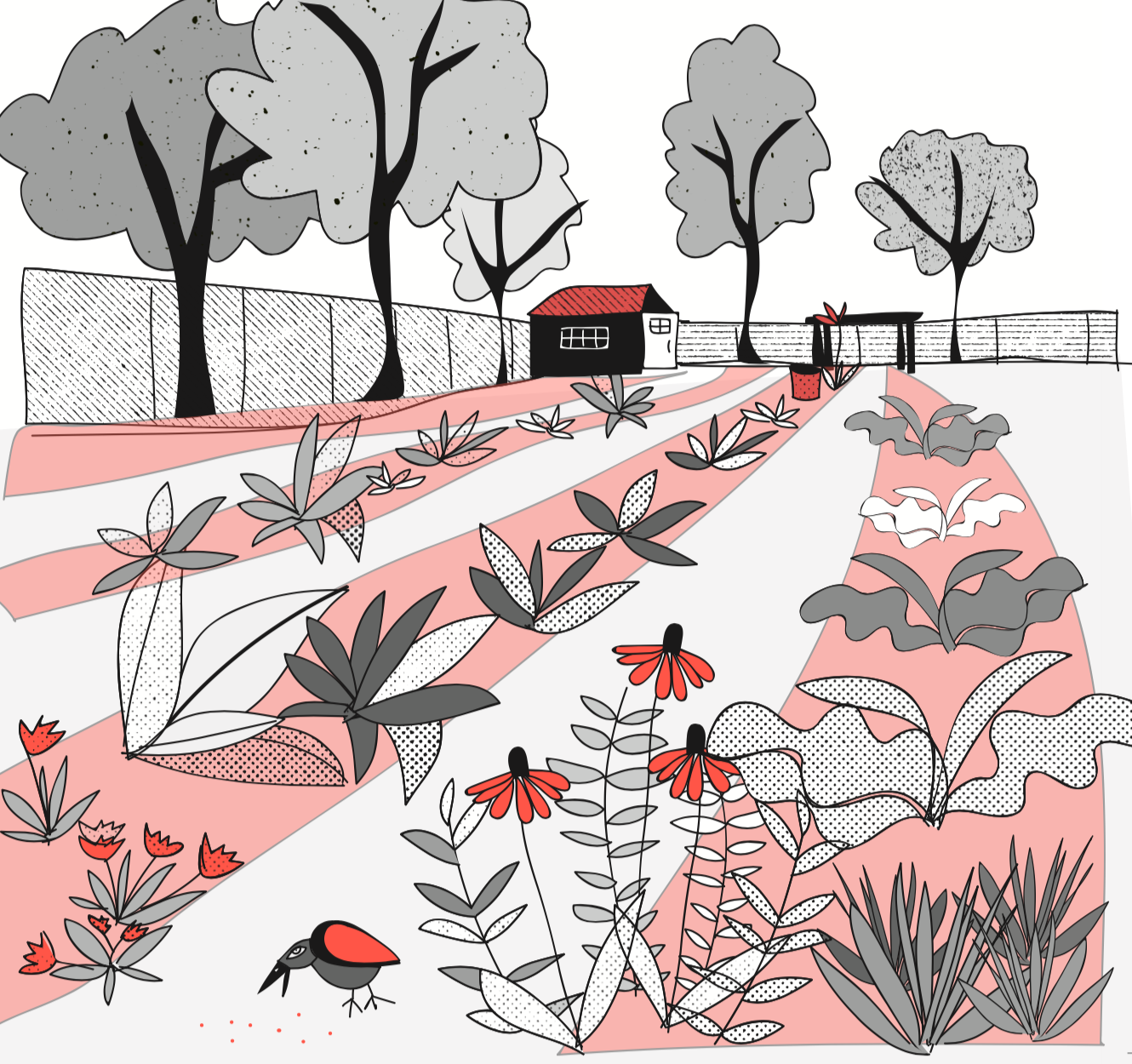 Jardin des Patriotes, intérieur, © Virgini Bédard, 2018.