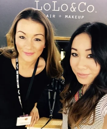 Myself and the lovely Nadine were on hand mattifying the presenters and guests under the strong lighting as well as checking hair was camera ready also.