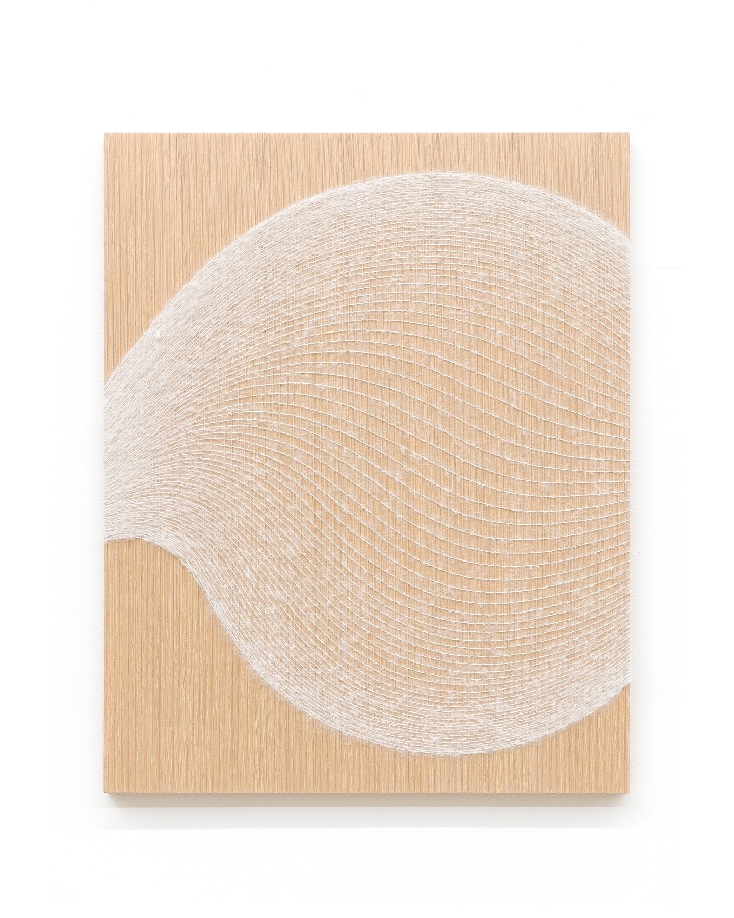 Snapped up during the Air series debut! Now part a private collection in Nashville. 

Photo 2: No shortcuts&mdash;even the smaller works get crated for the safest journey. 🚛 

INFLOW OF AIR Natural fibers and white oak veneer panel 30 x 24 x 1.25 in