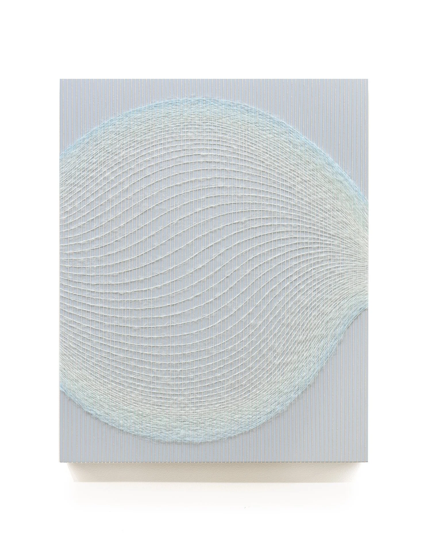  HELD IN LIGHTNESS&nbsp; Natural fibers and painted panel 30 x 24 x 3 in 2026  + more details   Inquire  