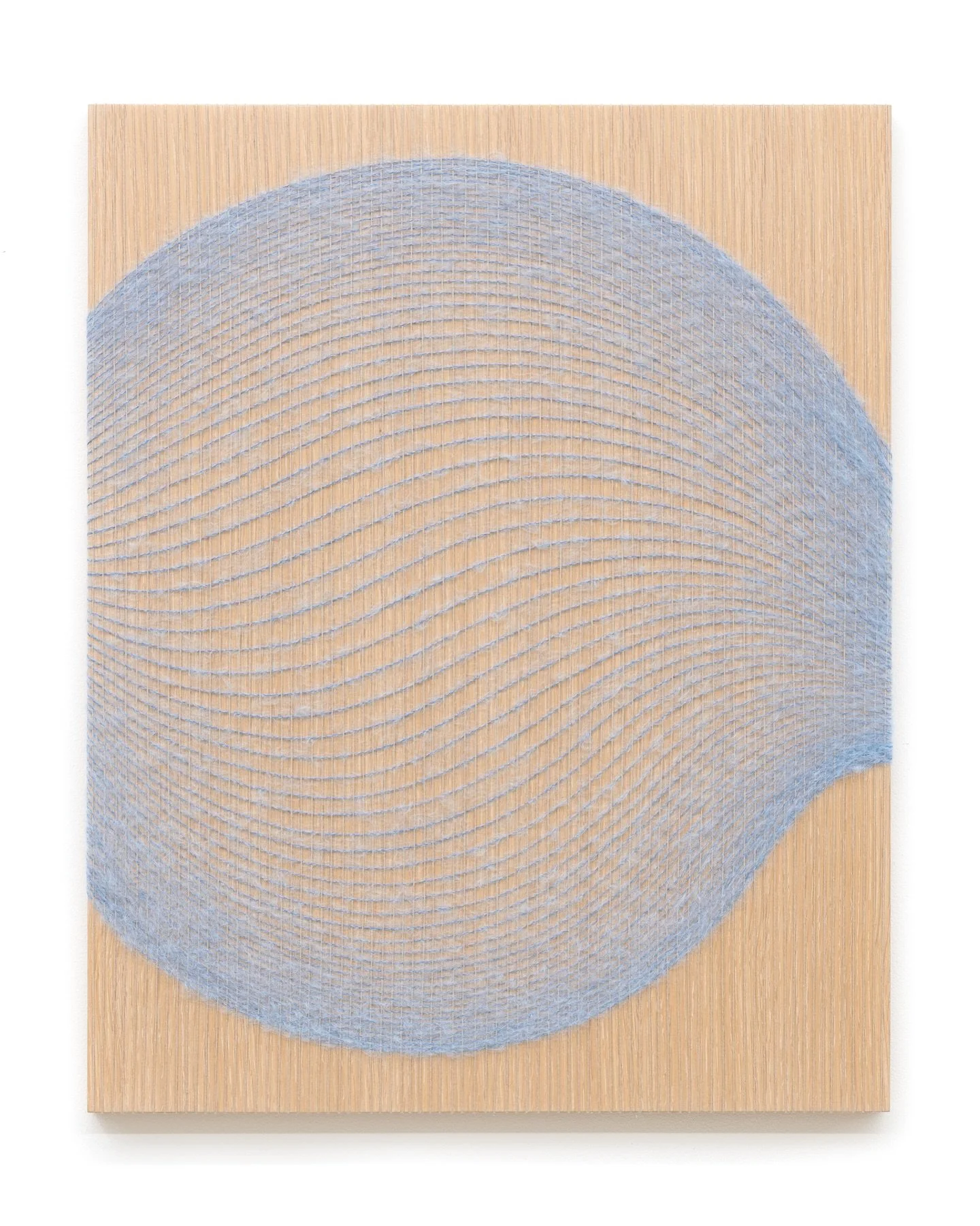Each form in the Air series almost fills the frame, shaped by the feeling of holding air. It captures the swell before softening and releasing, like a breath. The weft lines trace the curve, suggesting the form is in constant motion.

PULSE OF AIR, n