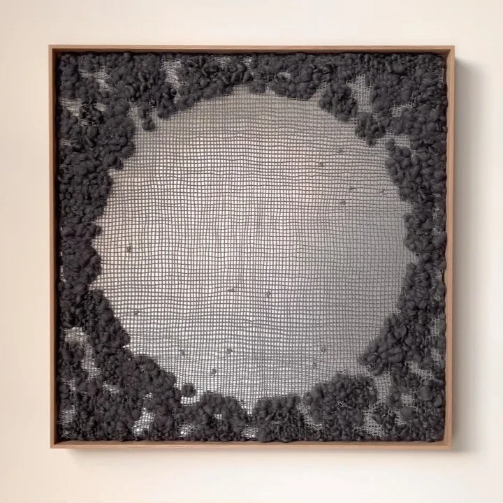 ✨A reflector was used in the video to show the light-reflecting qualities of the unpolished, mill-finished aluminum panel behind the the woven layer. 🪩

Recently acquired to join a private collection in Bozeman, Montana. 

GIVE IT SOME ROOM
Painted 