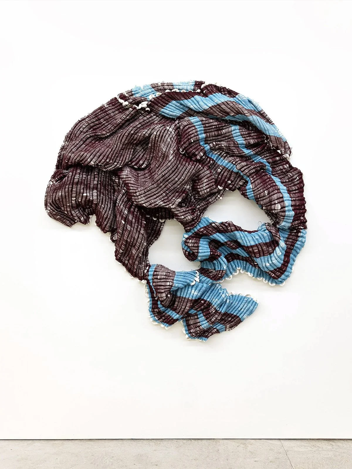  THEIR UNSPOKEN  Poly cord, paper and plywood  75 x 75.5 x 9 in  2023  + more details  