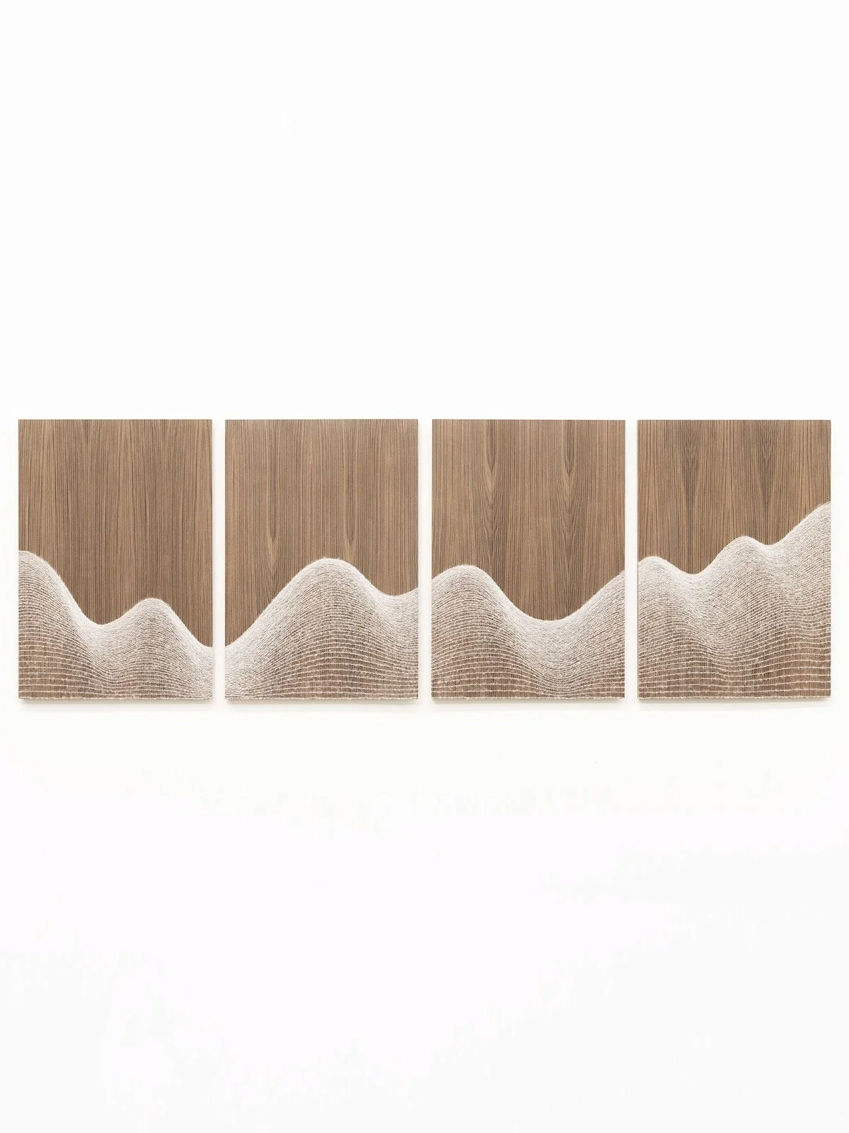  WE SHOULD SAY Natural fibers and walnut veneer panels  36 x 126 x 1.25 in  2022  + more details  