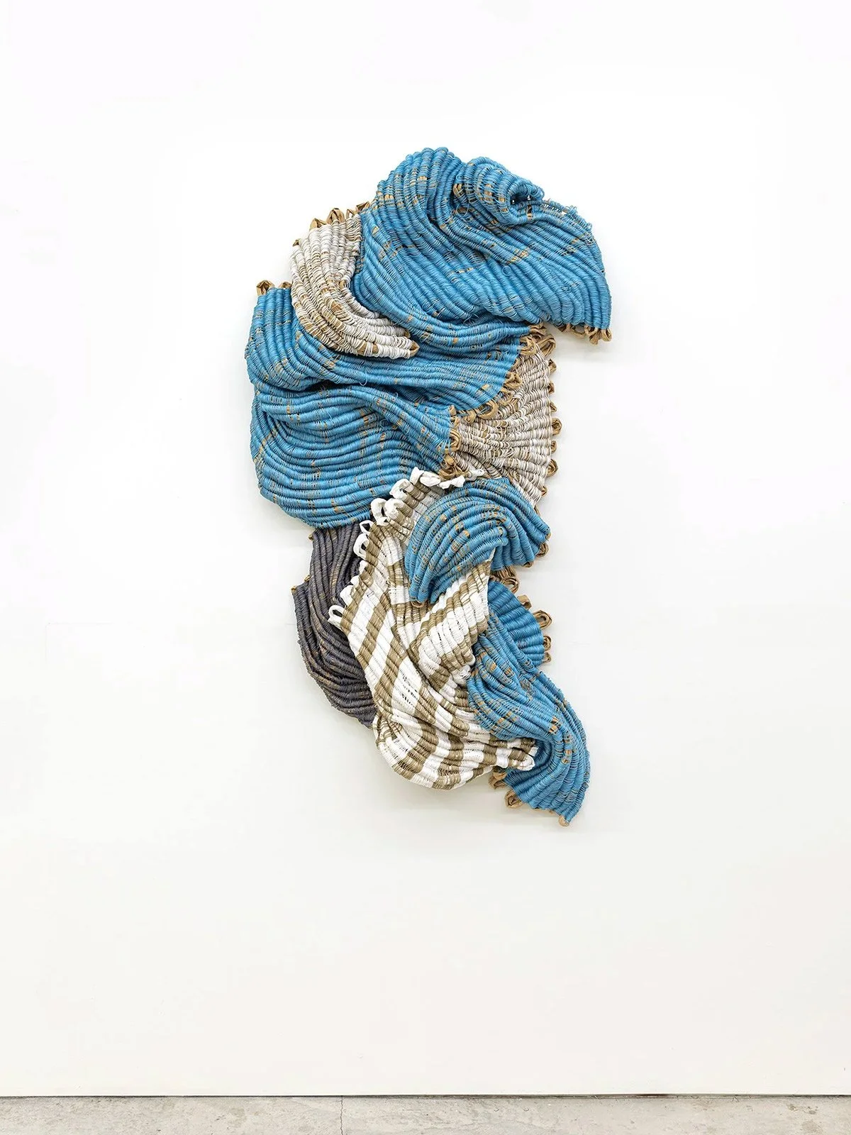  THE NICETIES  Poly cord, paper and plywood  70 x 37.5 x 9 in  2023  + more details  