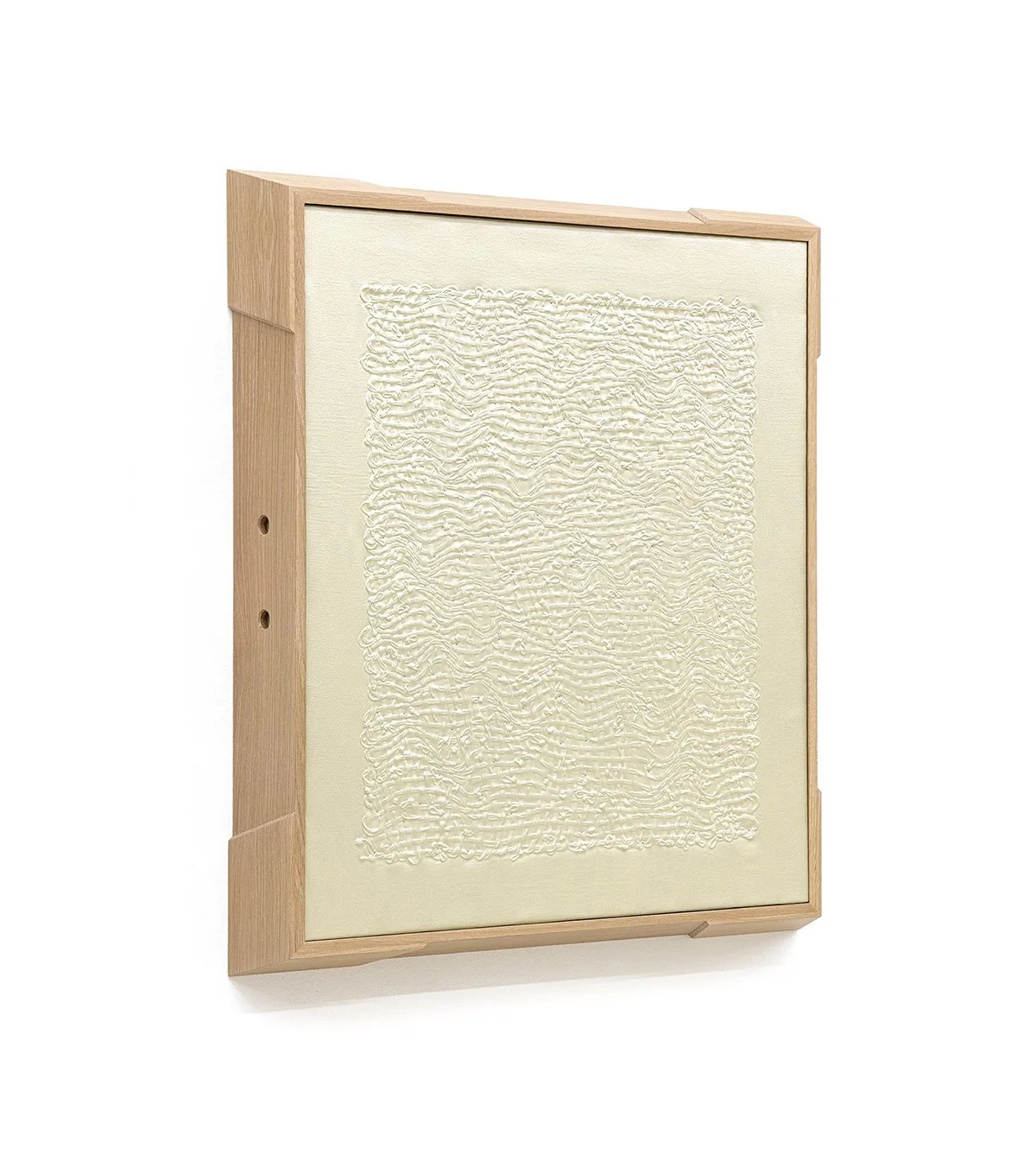  AS IS, SILK  Silk, archival tyvek, foam, stainless steel hardware and white oak  35 x 28.5 x 4.5 in  2026  + more details   Inquire  