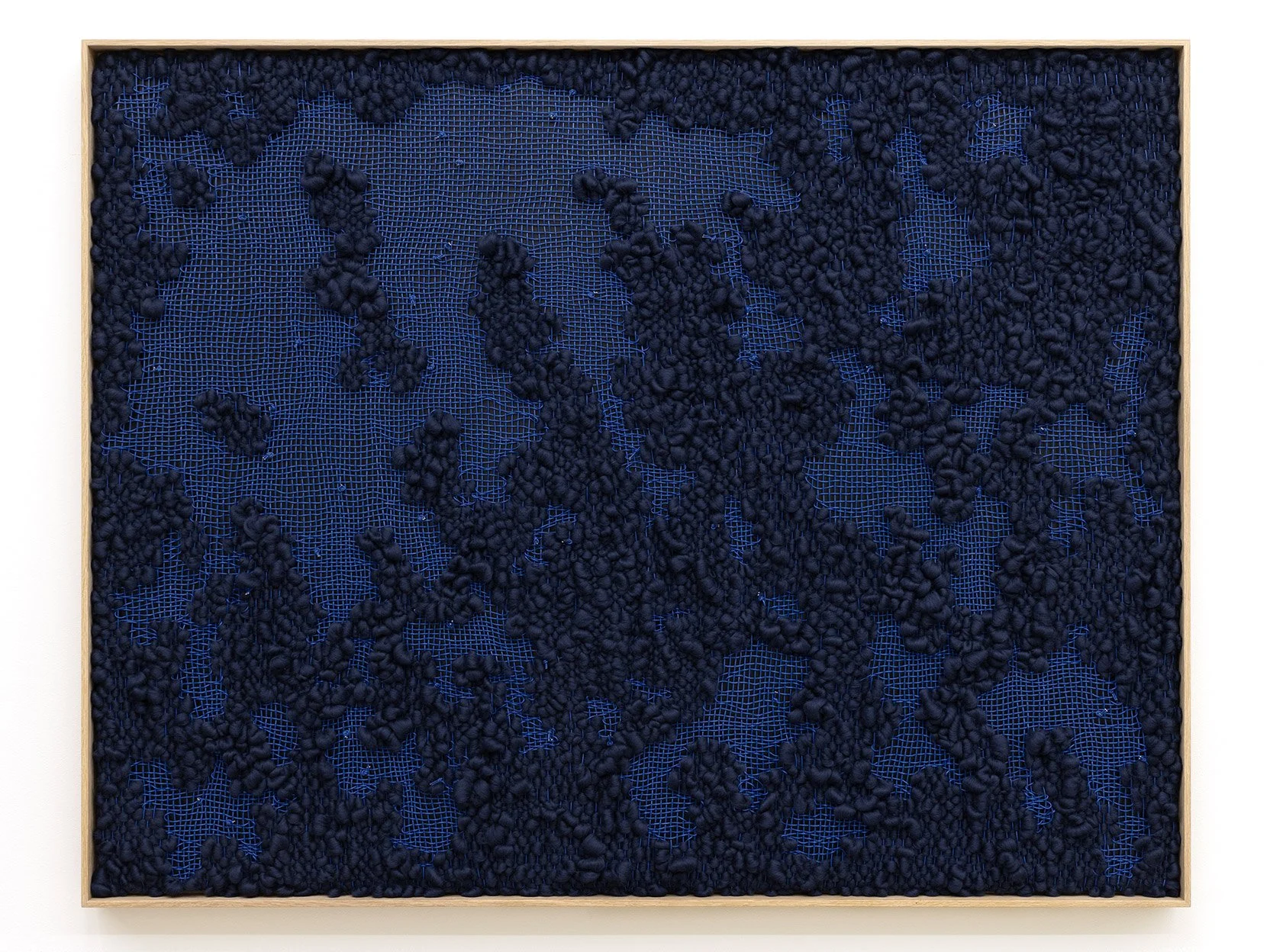  COLD CREEK RIPPLES Painted cord, wool, painted panel and wood frame 49.75 x 62.75 x 3 in 2024  view more images  