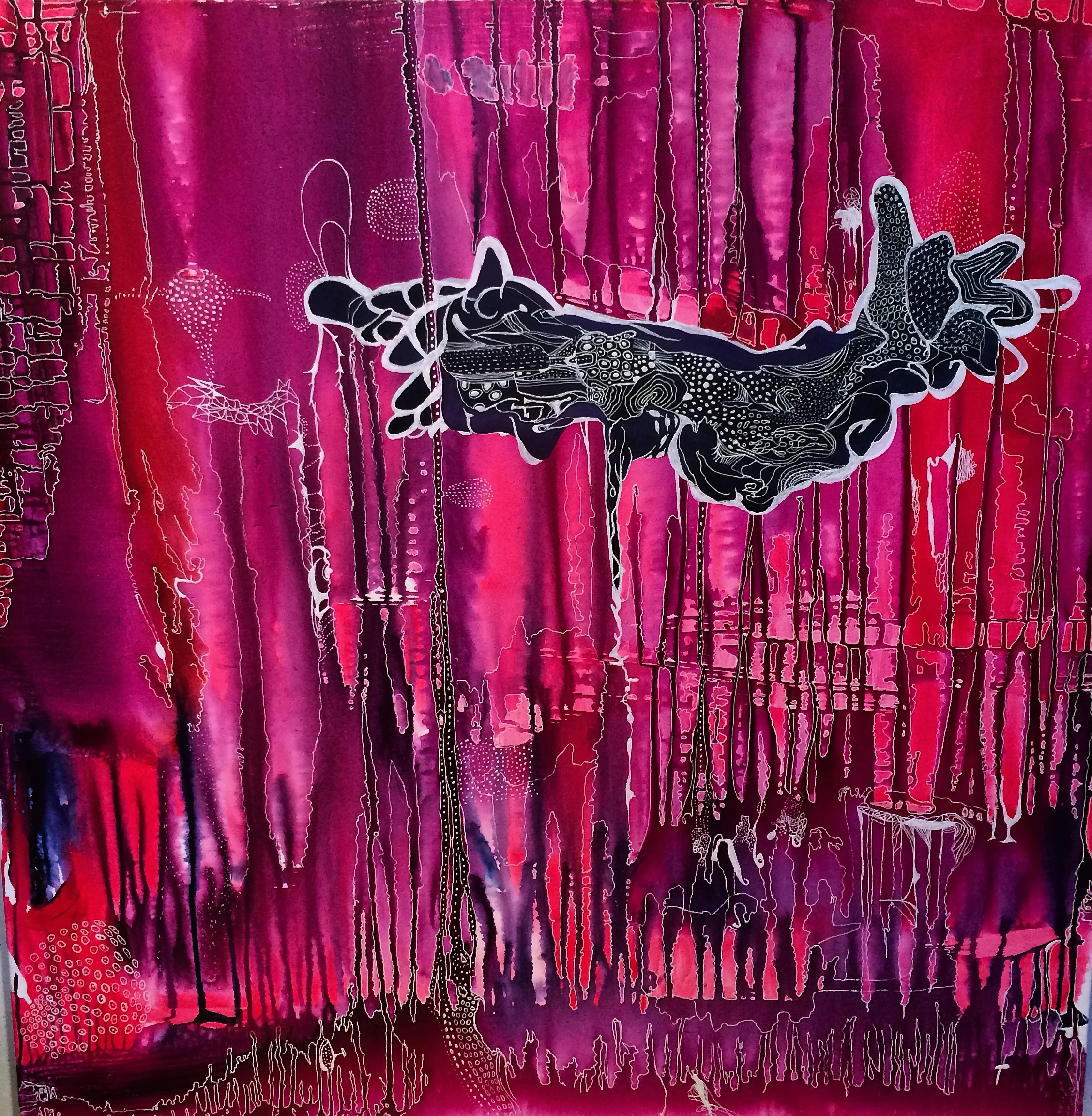 xenobiotic 36x36" acrylic on canvas