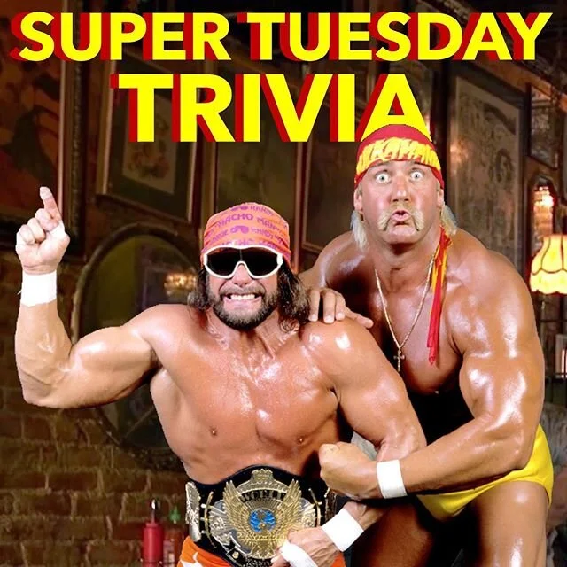 Join us tomorrow for a shortened trivia and stick around to watch the Super Tuesday numbers roll in. Dig it! #SuperTuesday #dctrivia