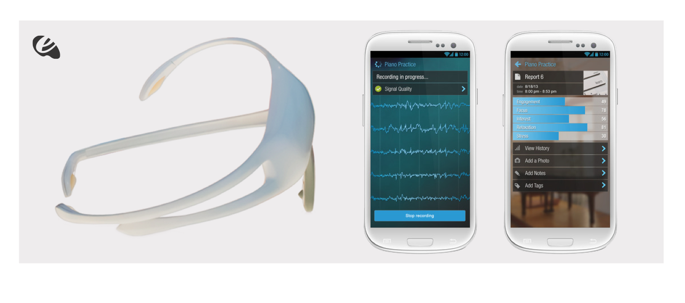Insight headband and previous app design