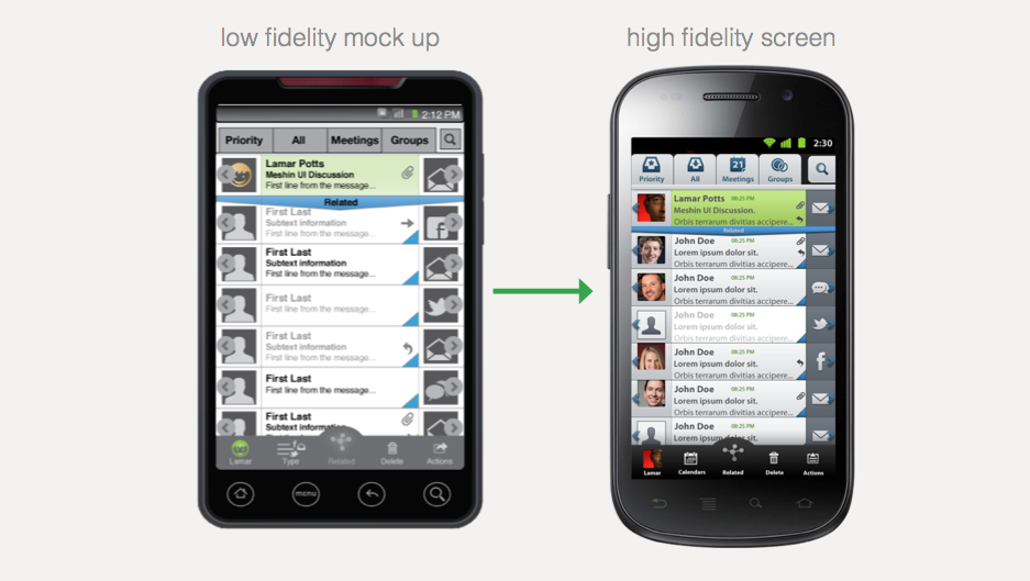 MeshinNow Wireframes