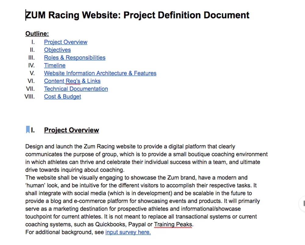 Planning Document