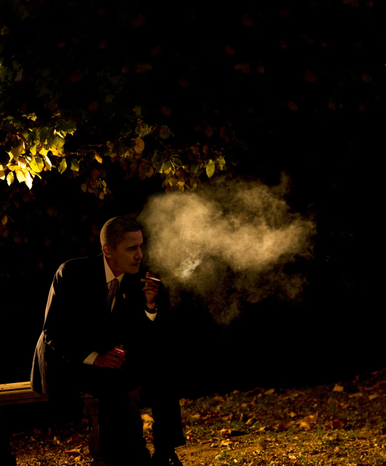 Obama Smoking 2012