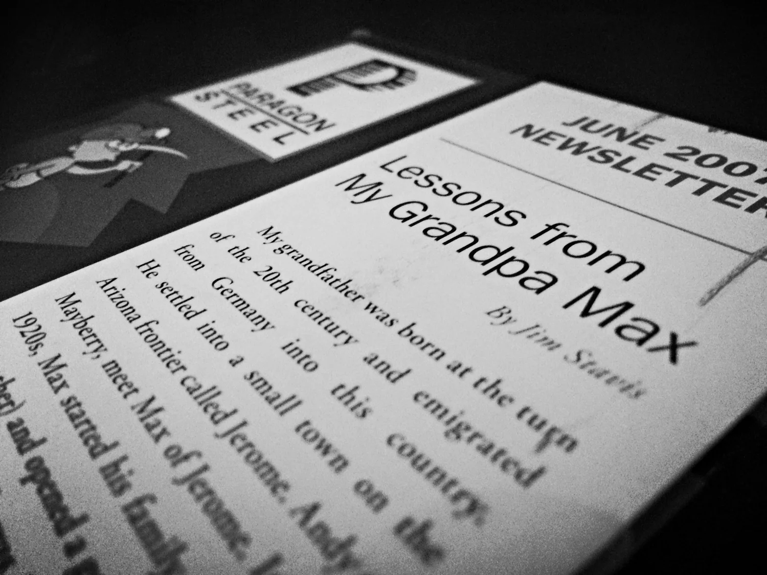 Lessons from My Grandpa Max - June 2007