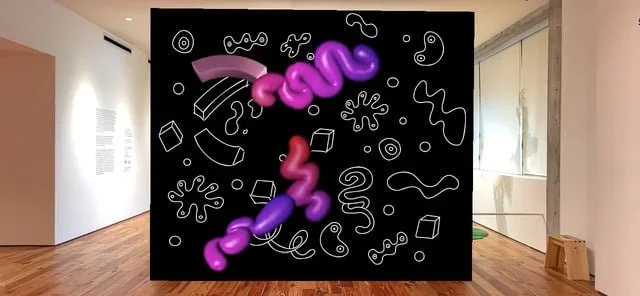    Sentient Beings ,   2024  Digital Mural, Vinyl Print, 3D animation, Augmented Reality Software  Limited Edition 12 + 2 AP  Exhibitions: 2024 Skyway Exhibit, Sarasota Museum of Art 