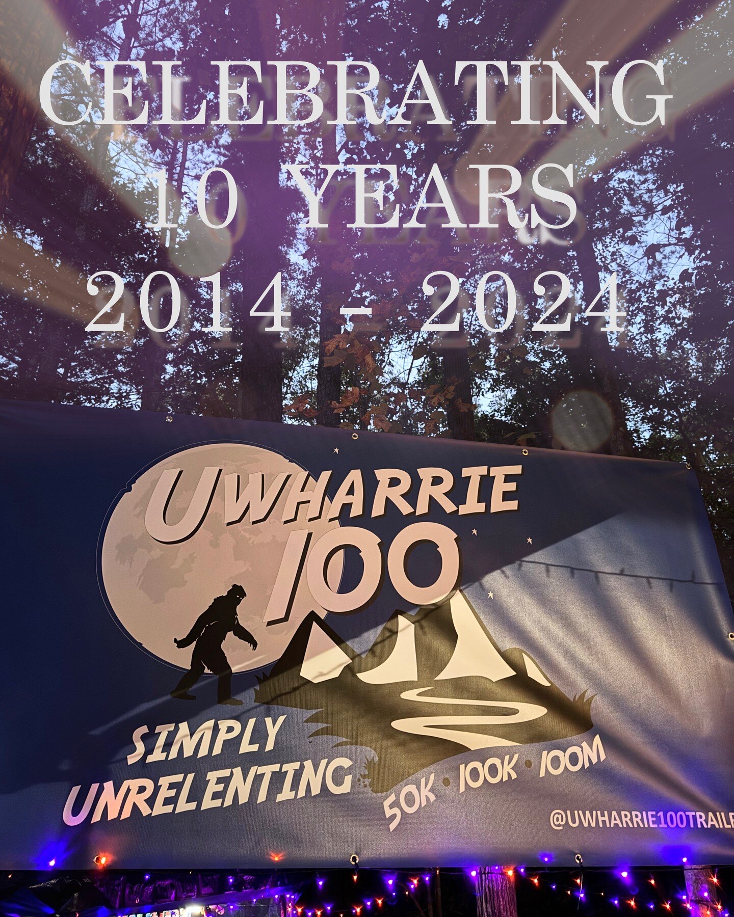 GIVEAWAY ALERT! To celebrate TEN YEARS of the @uwharrie100trailrun ; we will be holding TEN MONTHLY drawings leading up to race day. Any registered runner of any distance is eligible. Drawings will be held on the last day of the month and results wil