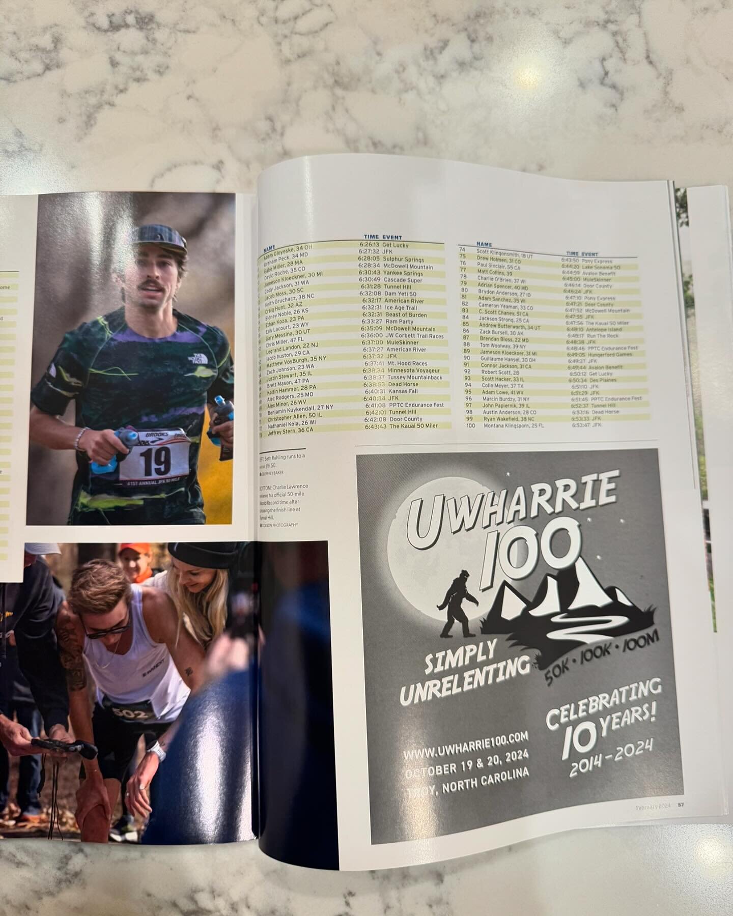 GIVEAWAY ALERT!! Has anyone checked out page 57 of the UROY edition of URM this month??!! We&rsquo;re partnering with @ultrarunningmag this year to help celebrate our 10th year running the @uwharrie100trailrun !!!FEBRUARY&rsquo;s Giveaway will be a F